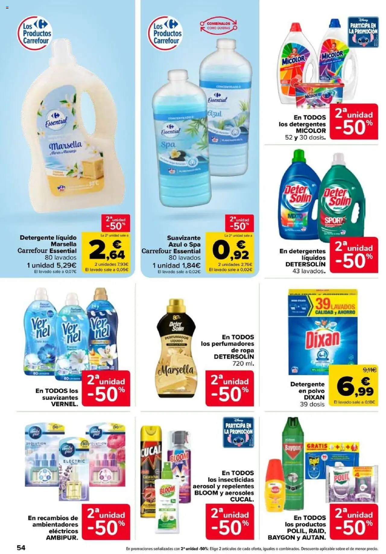 Carrefour folleto │ válido desde el 11.09.2025 | Página: 54 | Productos: Detergente, Ropa, Detergente líquido, Suavizante