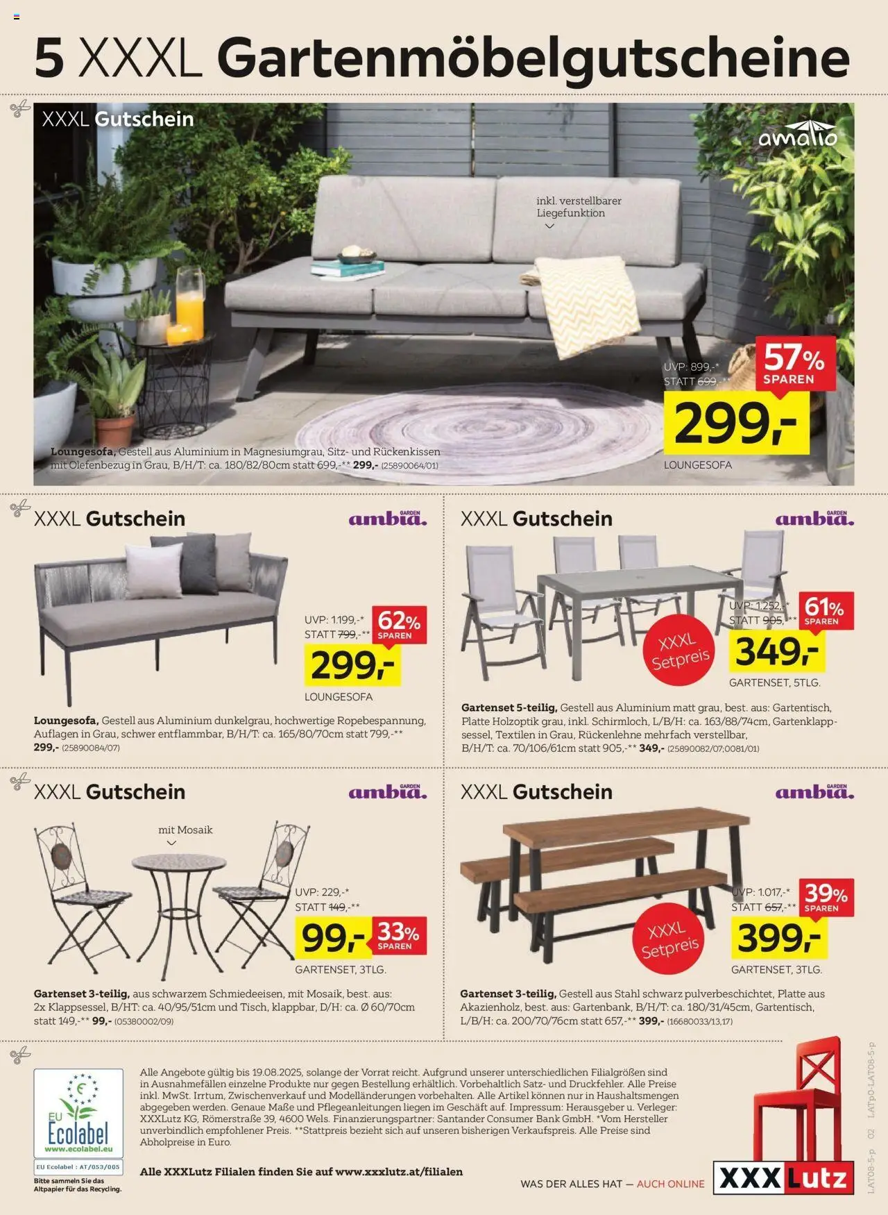 XXXLutz - Garten Gutscheinblatt gültig ab 05.08.2025 | Seite: 2