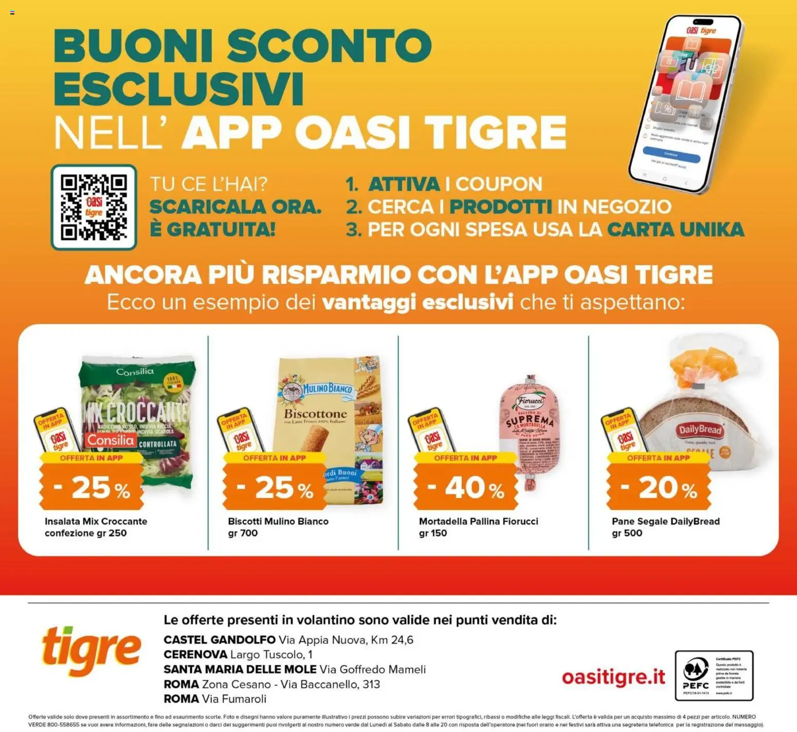 Volantino Tigre del 26.02.2026 | Pagina: 20 | Prodotti: Pane, Insalata, Mortadella, Indivia