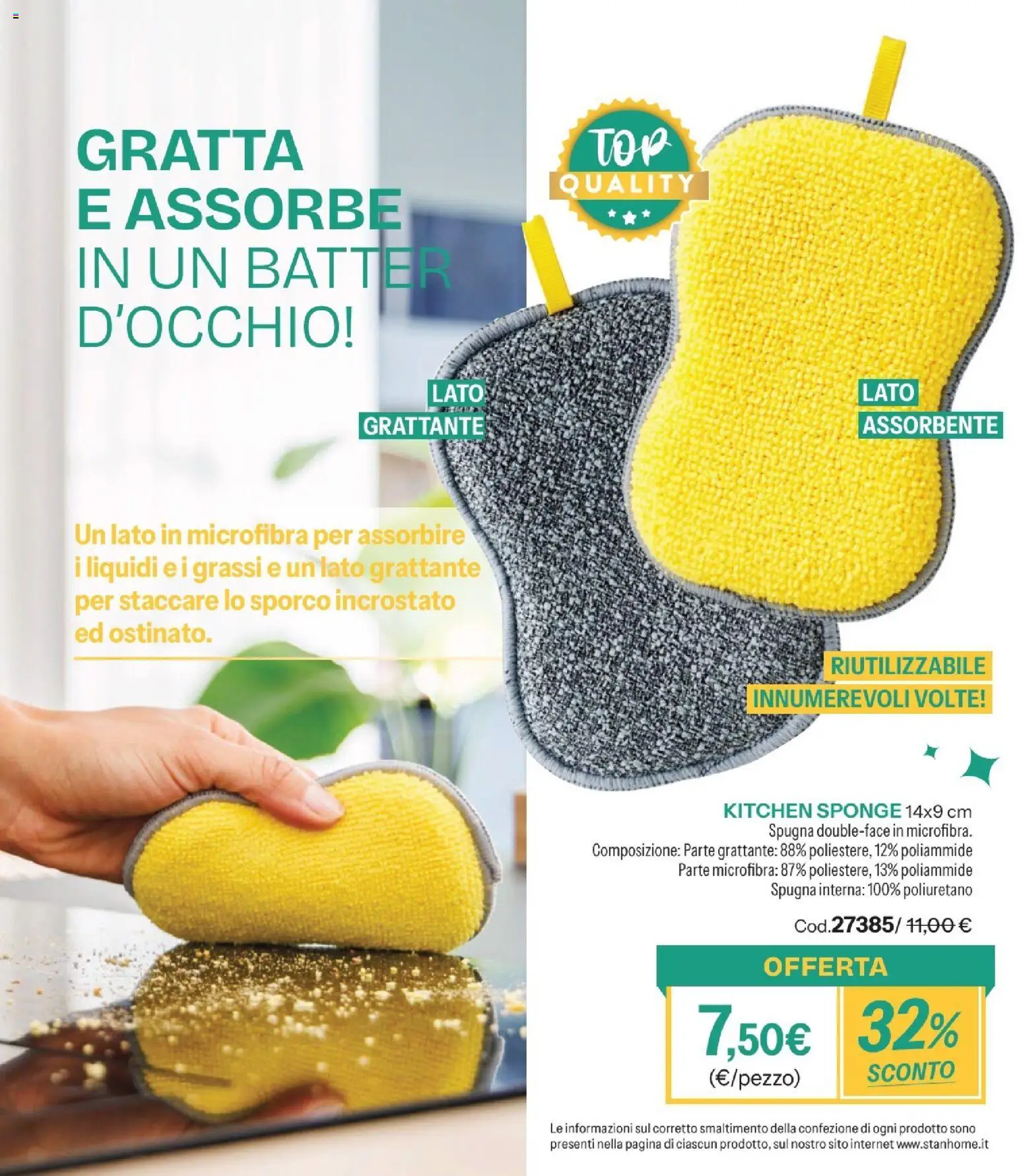 Volantino Stanhome del 17.02.2026 | Pagina: 18 | Prodotti: Spugna