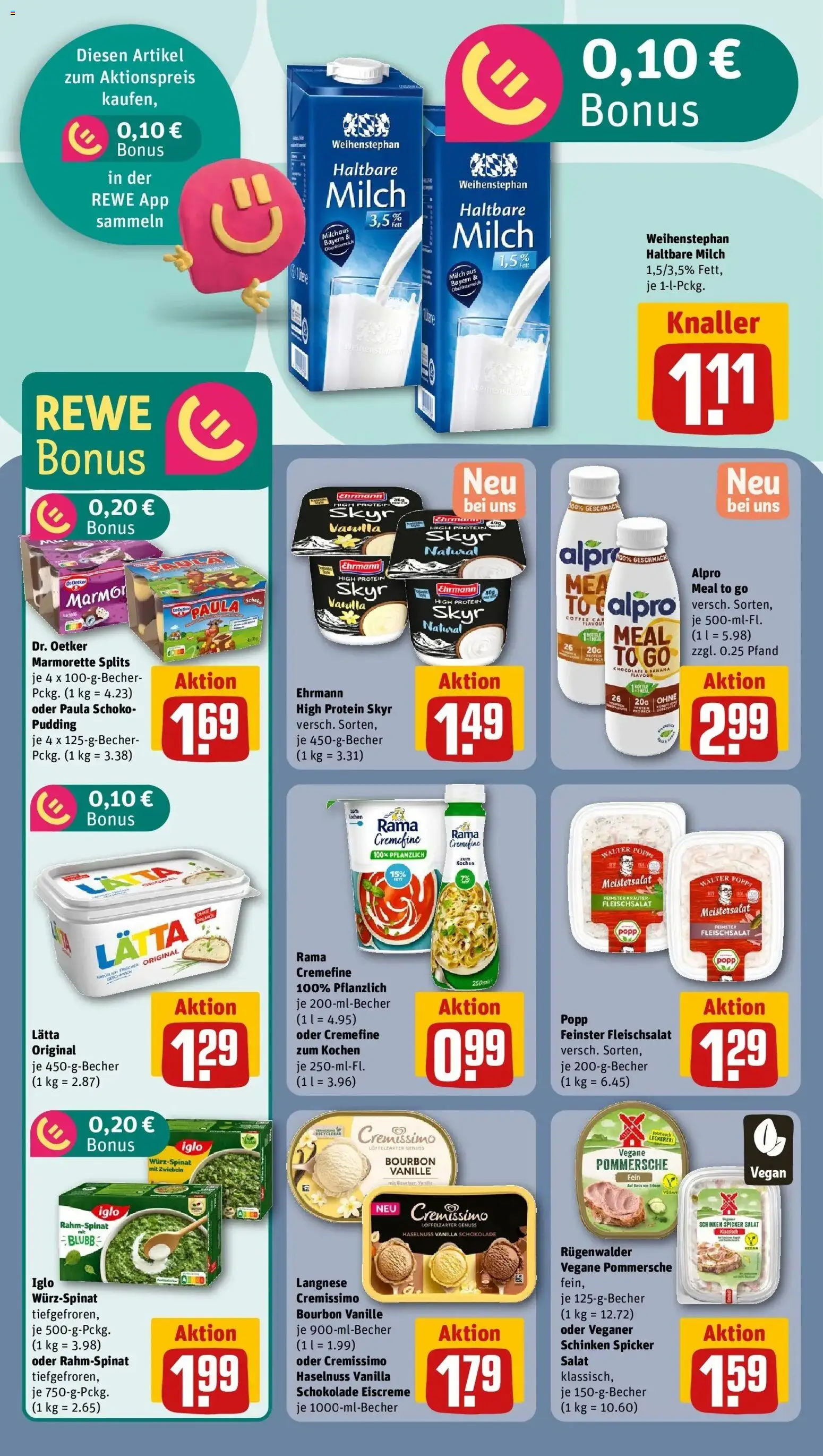 Rewe Prospekt Berlin / Prenzlauer Berg	 – gültig ab 02.03.2026 | Seite: 12 | Produkte: Langnese, Skyr, Zwiebeln, Salat