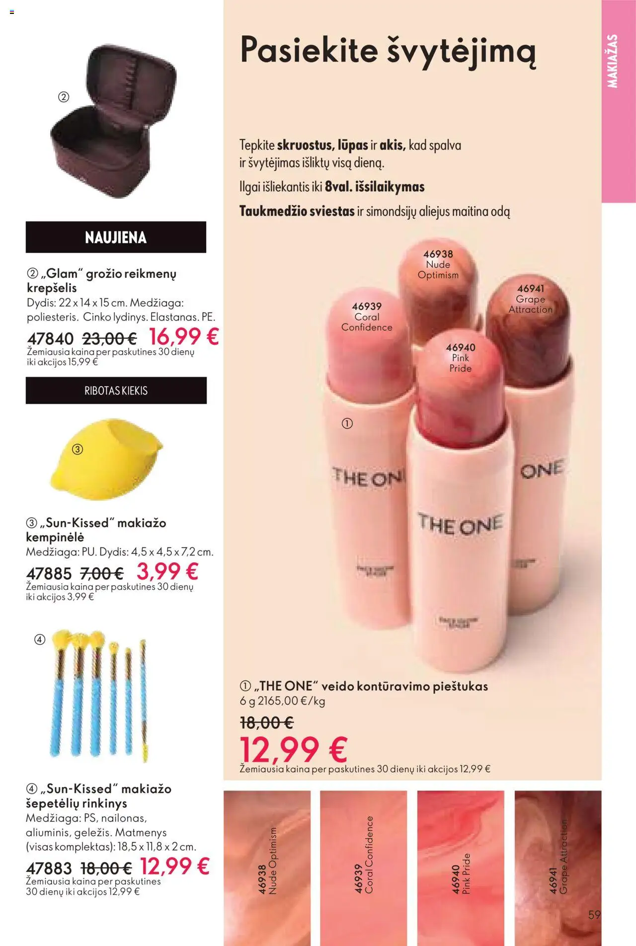 Oriflame - Katalogas 12 2025│galioja nuo 24.08.2025 | Puslapis: 59 | Prekių: Makiažas, Sviestas, Aliejus, Krepšelis