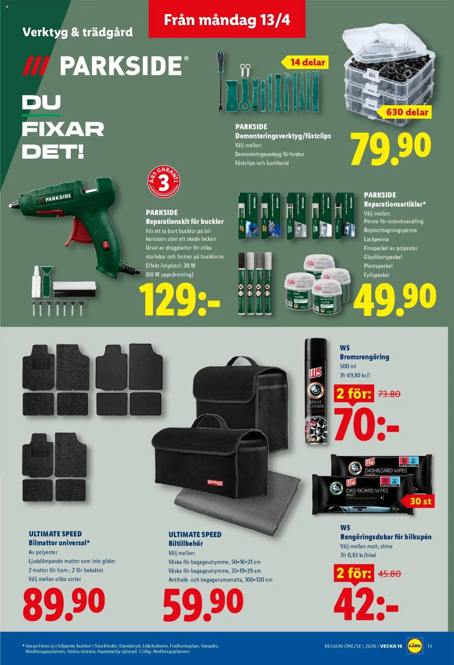 Lidl reklamblad aktuell från 13.04.2026 | Sida: 15 | Produkter: Rengöringsdukar, Penna, Väska, Limpistol