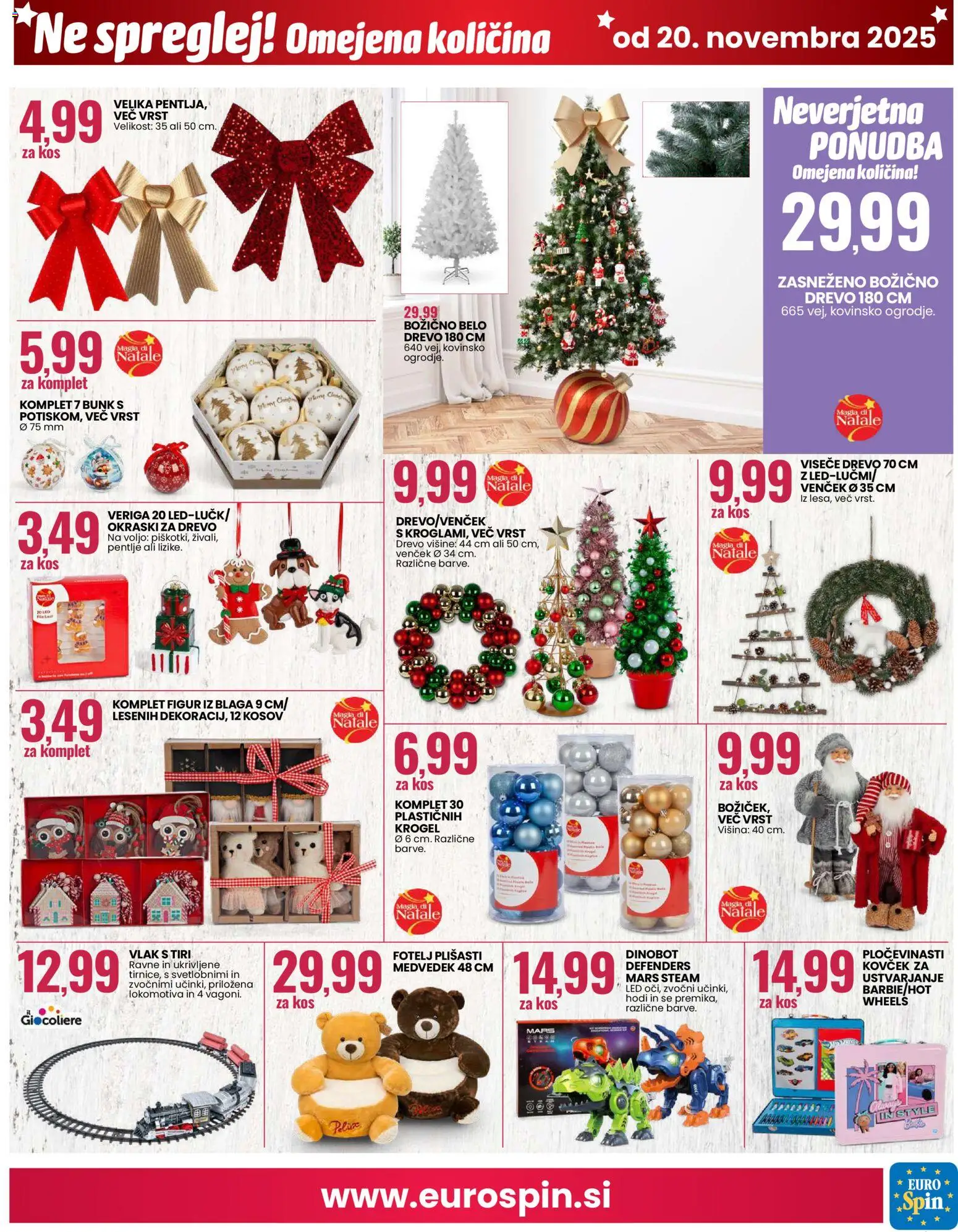Novi Eurospin katalog ponudbe – veljaven od 20.11.2025 | Stran: 15 | Izdelki: Robot, Fotelj, Kos, Kovcek