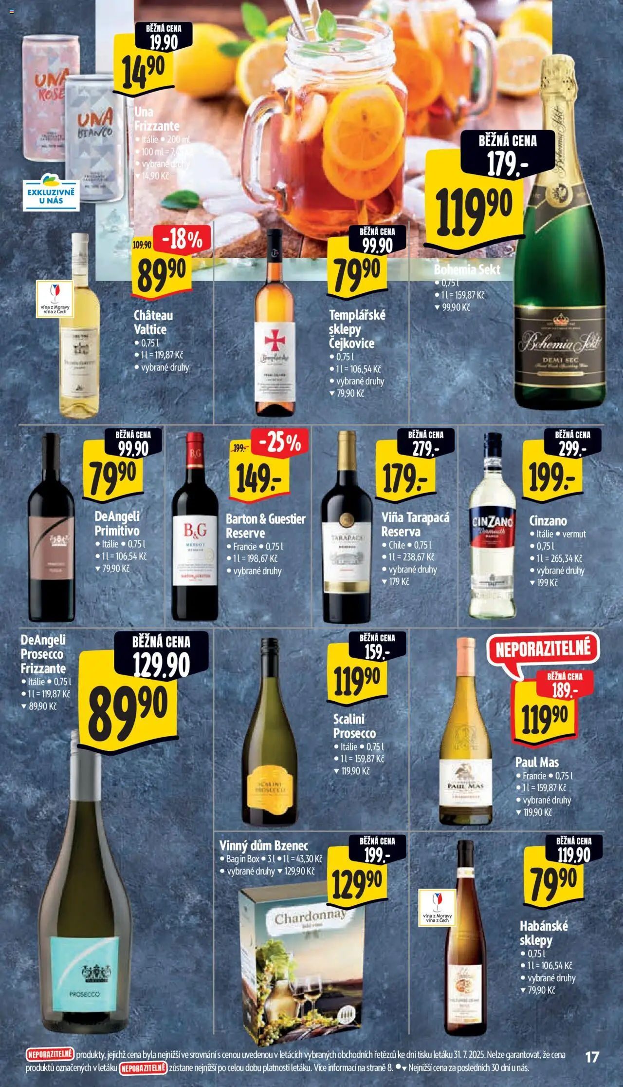 Albert leták - Supermarket - Letňany od 06.08.2025 | Strana: 28 | Produkty: Box, Bohemia sekt, Cinzano, Frizzante