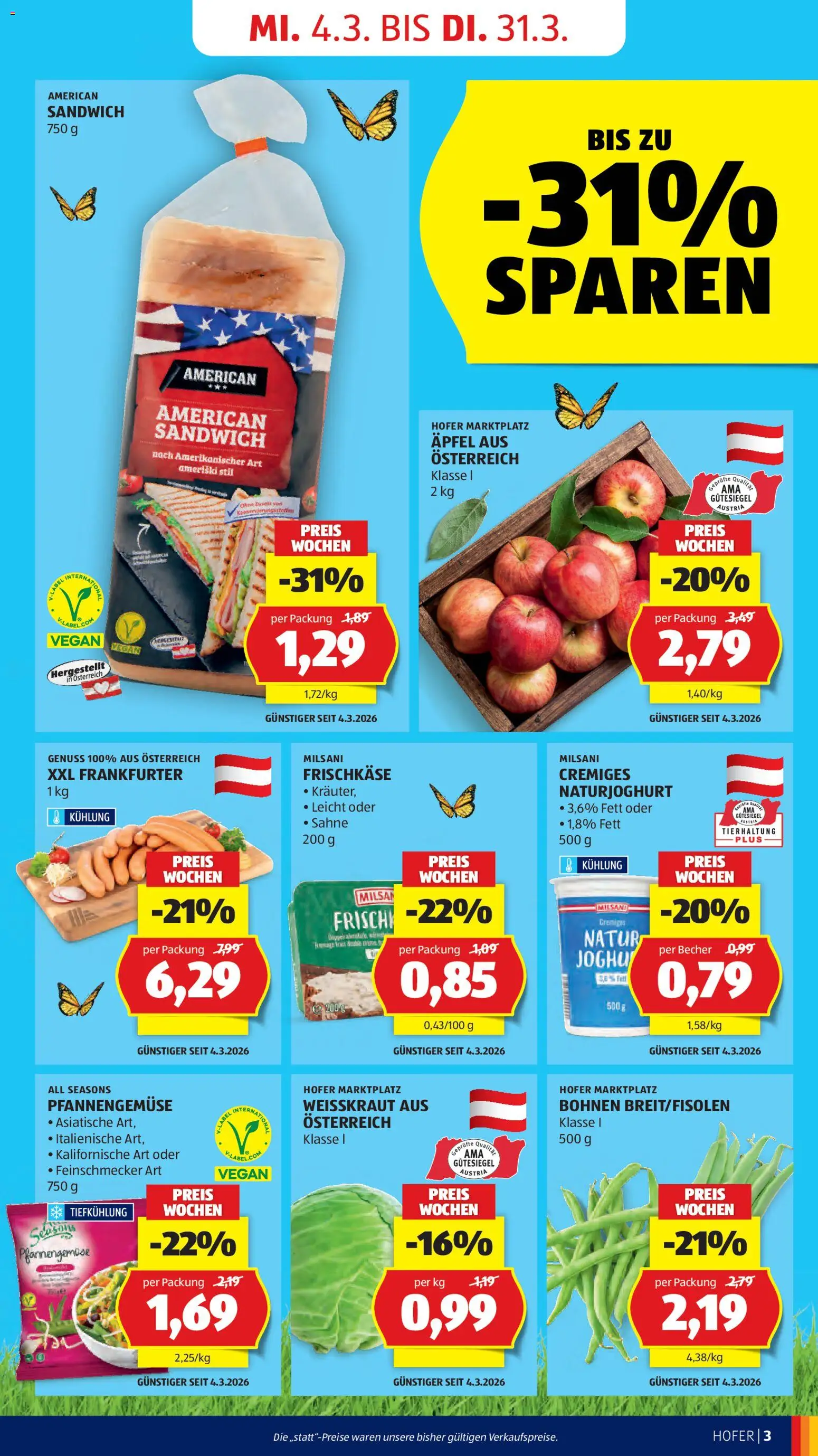 Hofer AT akciós ujság - amely érvényes a következő dátumtól: 06.03.2026 | Oldal: 5 | Termékek: Vegán