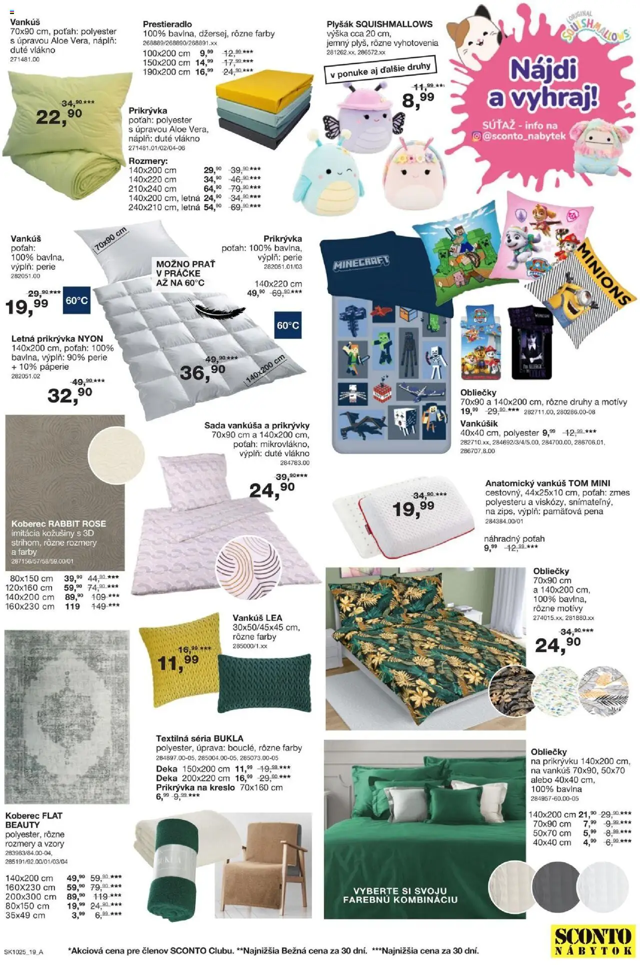 Sconto nábytok leták │ platný od 06.08.2025 | Strana: 19 | Produkty: Nábytok, Obliečky, Vankúš, Koberec