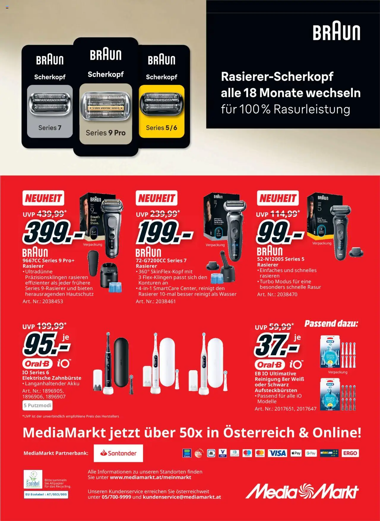 Media Markt Sommer-Finale gültig ab 27.08.2025 | Seite: 6 | Produkte: Wasser, Rasierer, Elektrische zahnbürste, Zahnbürste
