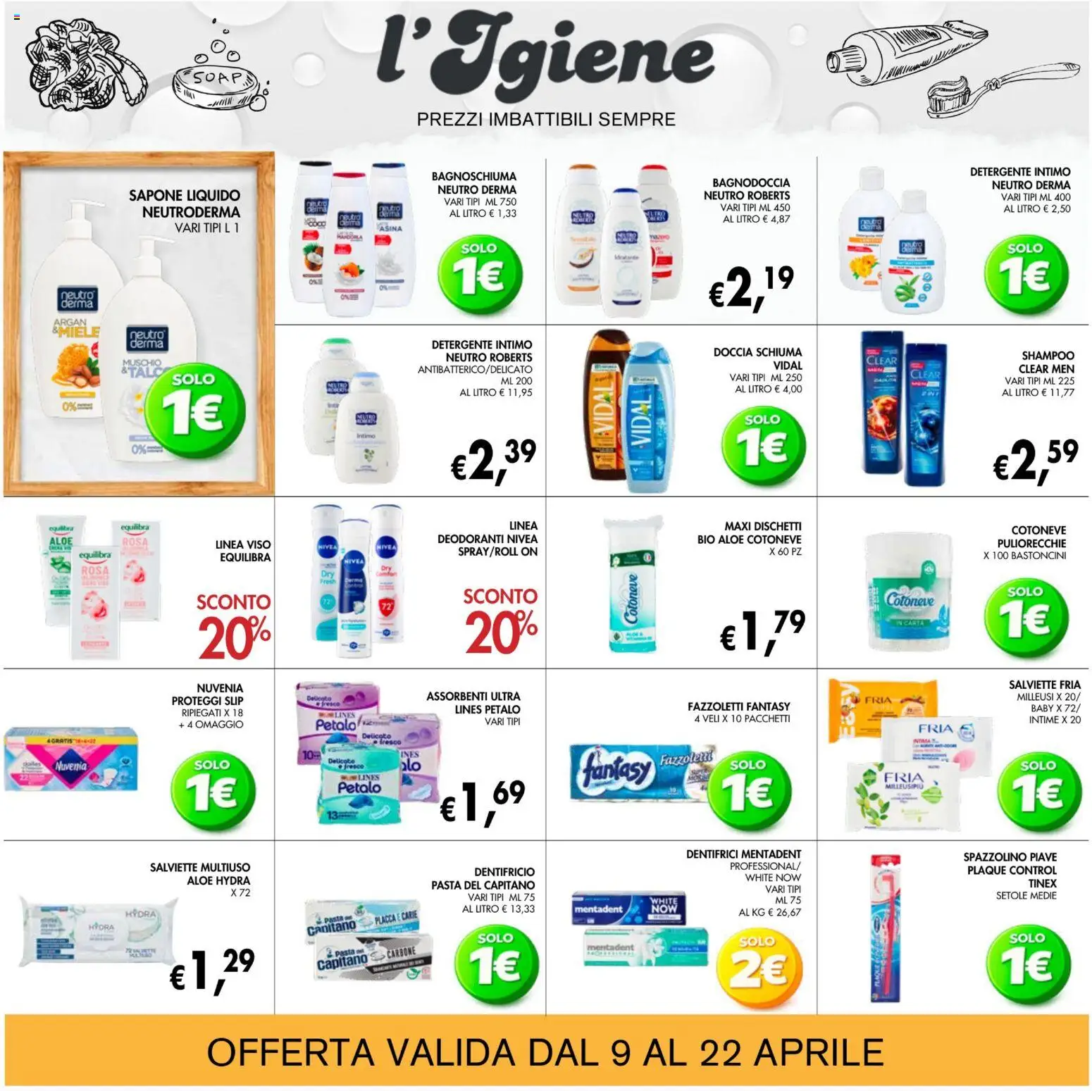 Volantino Coal del 09.04.2026 | Pagina: 21 | Prodotti: Sapone, Detergente, Slip, Doccia