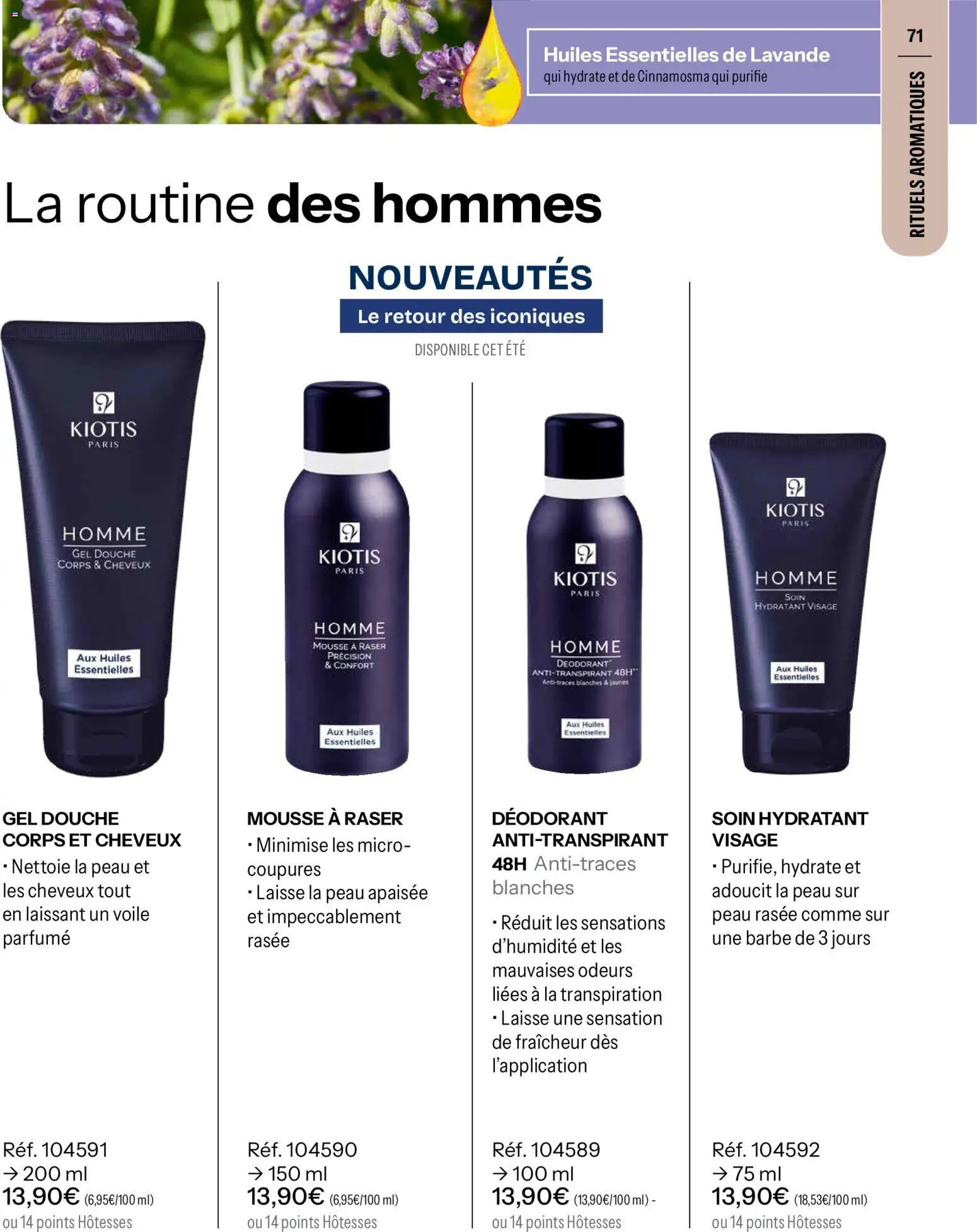 {H1} | Page: 71 | Produits: Lavande, Mousse à raser, Déodorant, Douche