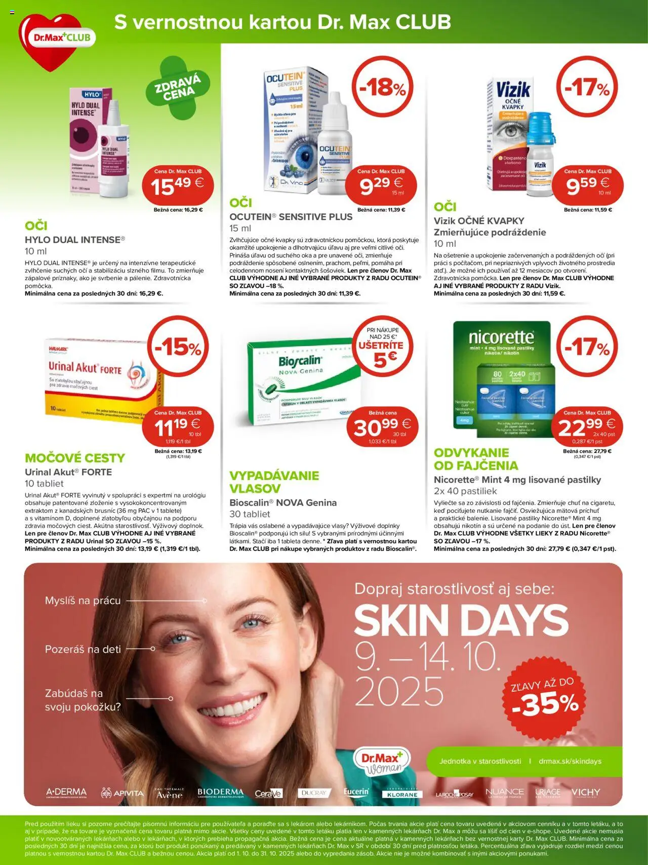 Nové Dr. Max akcie – leták je platný od 01.10.2025 | Strana: 8 | Produkty: Víno, Vichy, Avene, Eucerin