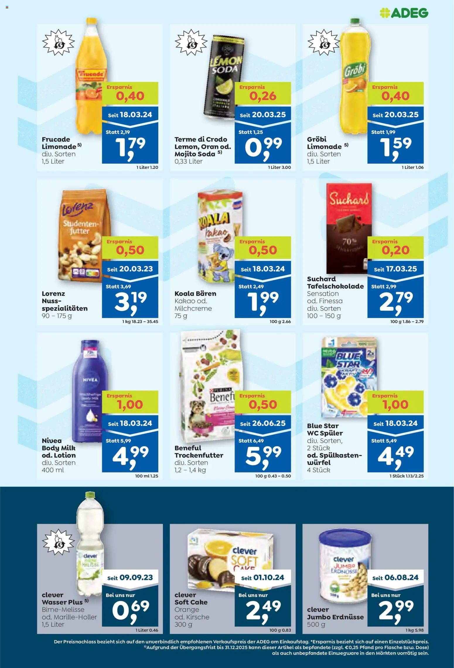 ADEG Flugblatt gültig ab 23.10.2025 | Seite: 7 | Produkte: Wasser, Папионка