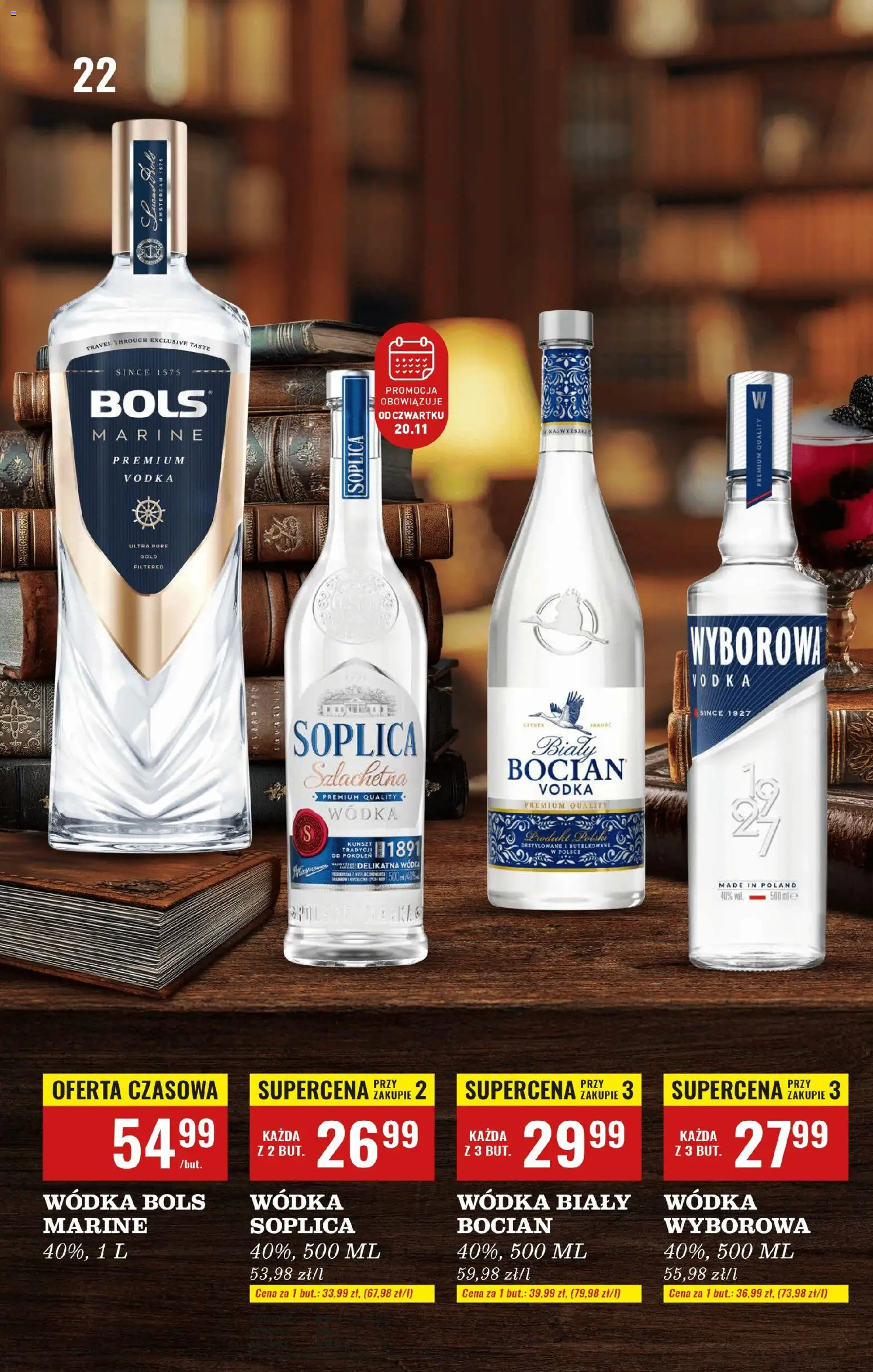 Biedronka gazetka - Czas na toast od 17.11.2025 | Strona: 22 | Produkty: Vodka, Wódka