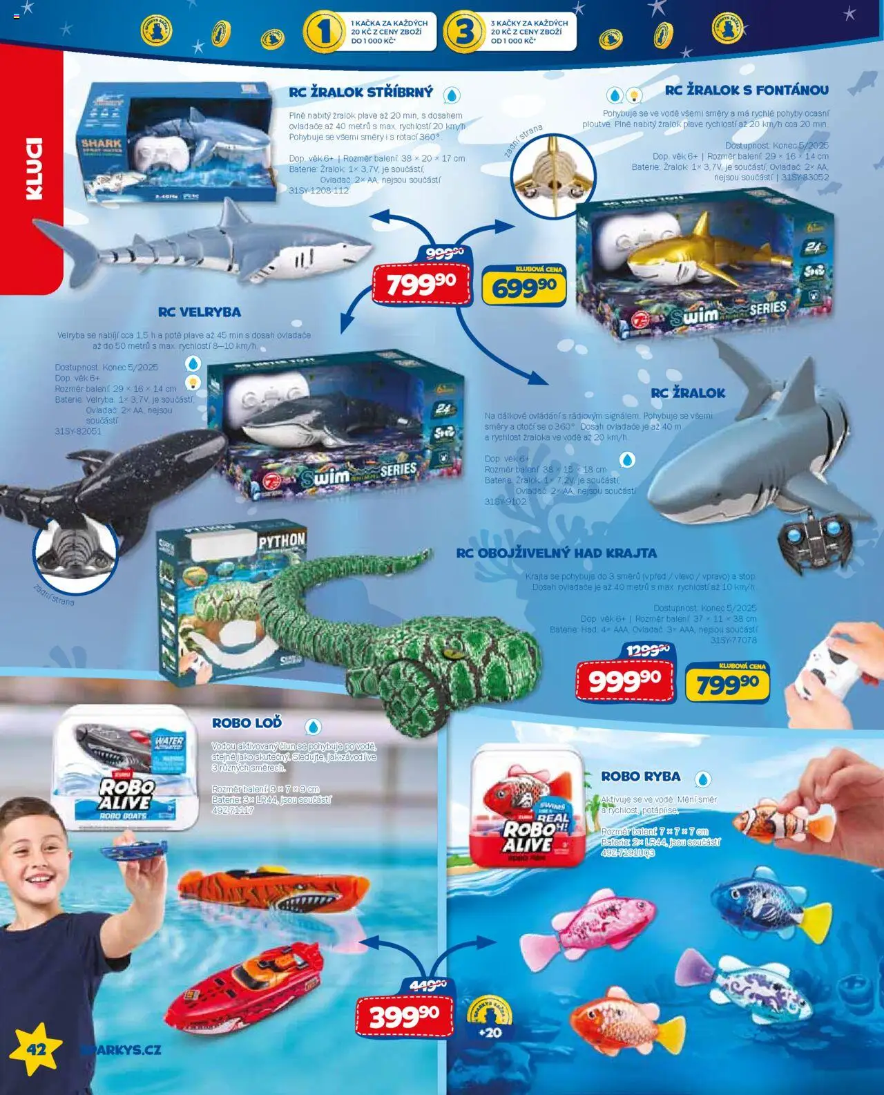 Sparkys katalog léto 2025 od 01.01.2025 | Strana: 42 | Produkty: Ryba, Baterie