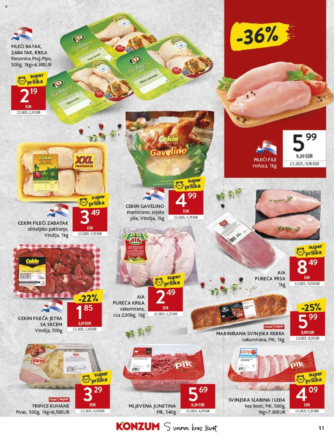 Konzum HR akciós ujság - amely érvényes a következő dátumtól: 24.09.2025 | Oldal: 11
