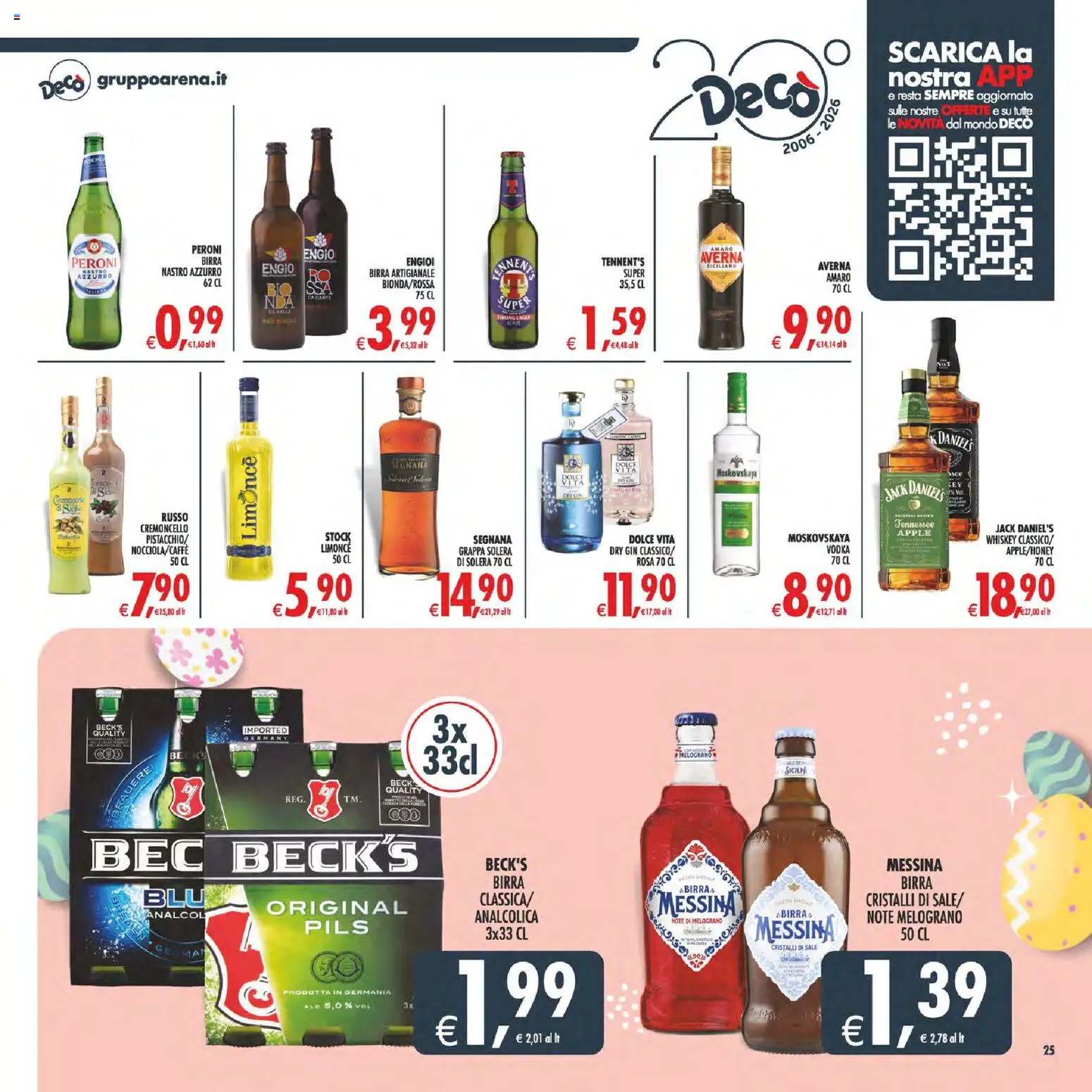 Volantino Decò del 27.03.2026 | Pagina: 29 | Prodotti: Gin, Sale, Birra messina, Grappa