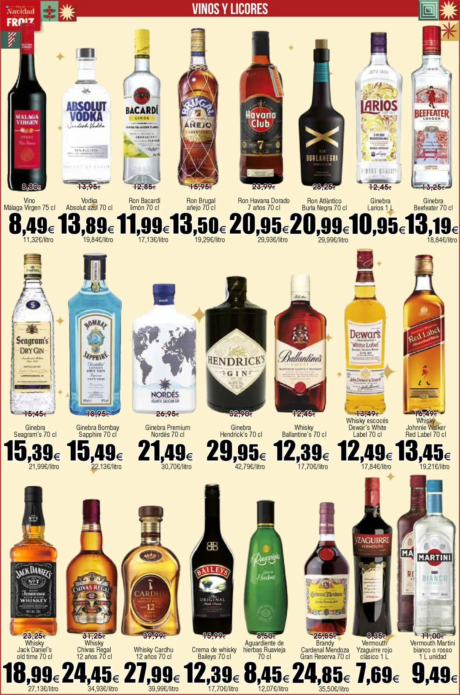 Froiz folleto │ válido desde el 18.12.2025 | Página: 18 | Productos: Ron, Crema, Vodka, Whisky