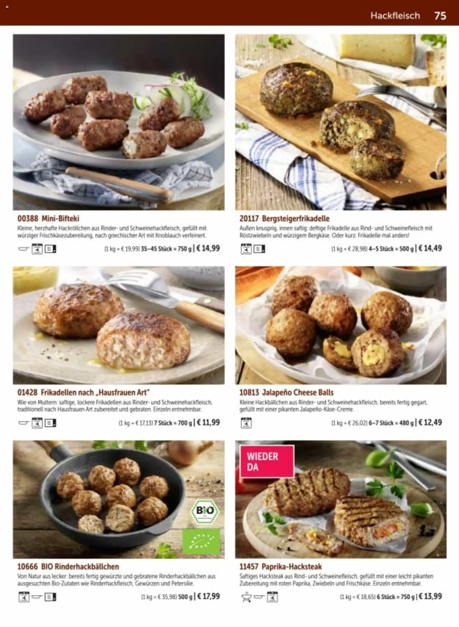 Bofrost Katalog – gültig ab 06.03.2026 | Seite: 75 | Produkte: Zwiebeln, Knoblauch, Schweinefleisch, Hackfleisch