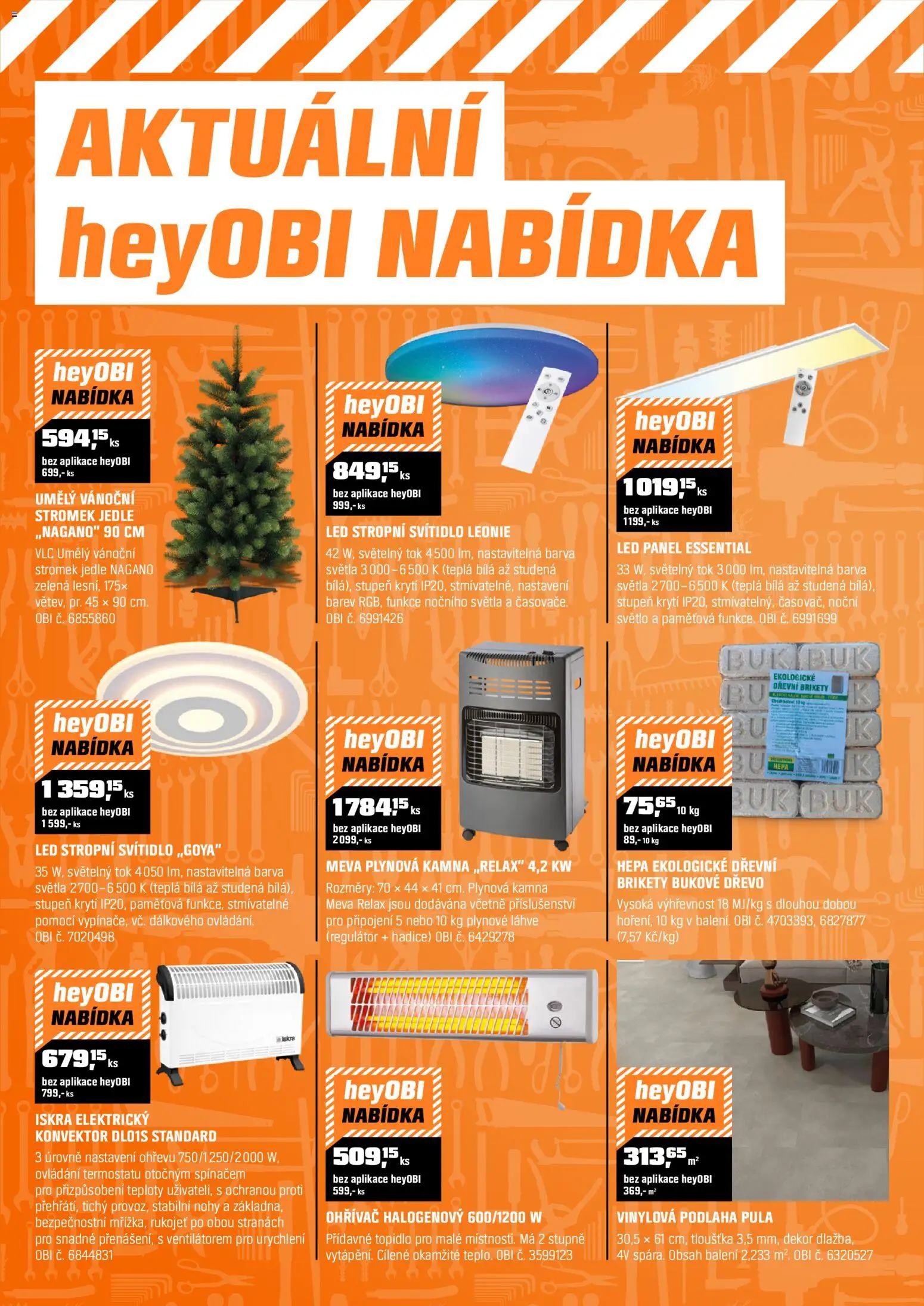 OBI leták - Barevná sezóna od 14.11.2025 | Strana: 14 | Produkty: Hadice, Lahve, LED stropní svítidlo, LED