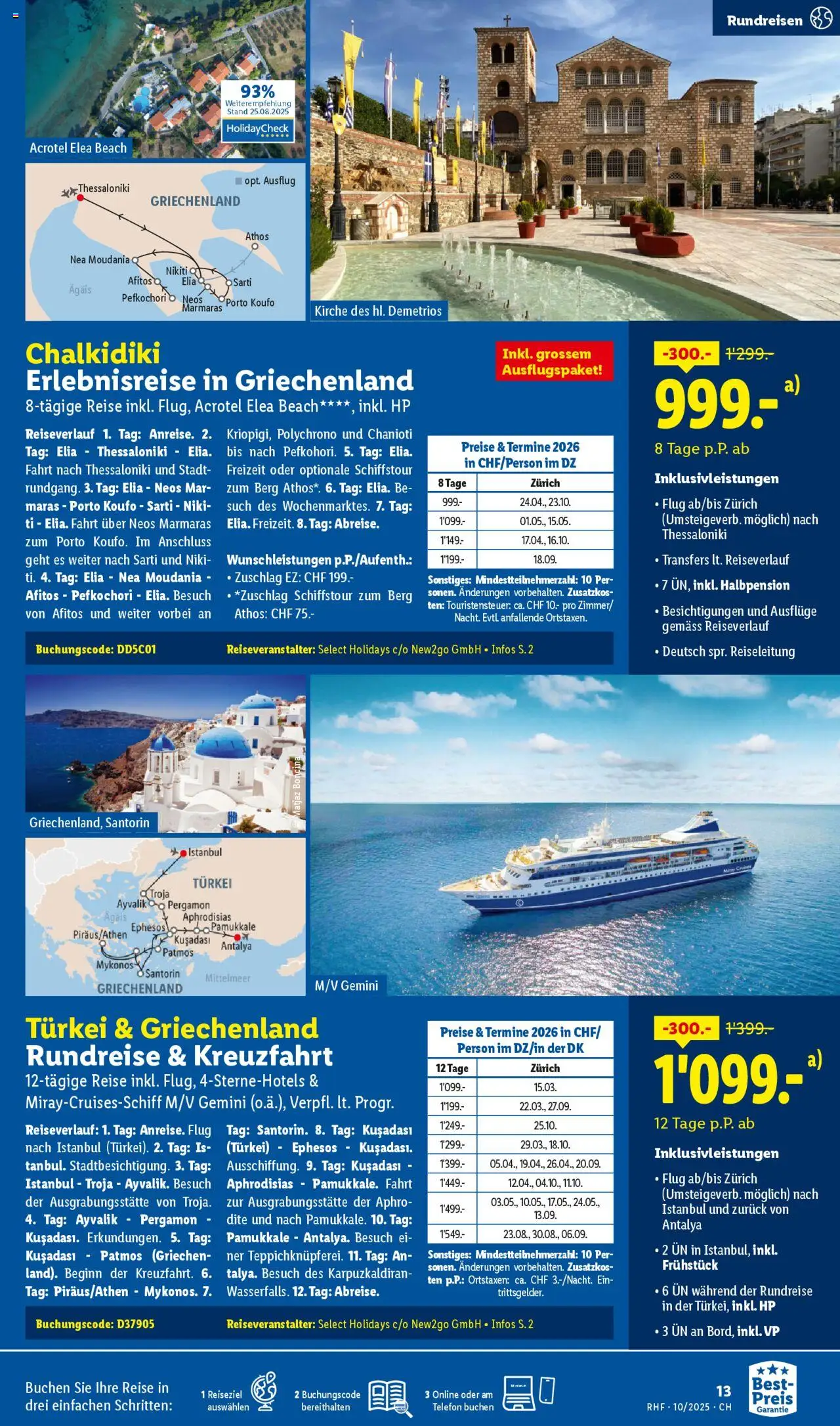 Lidl Aktionen Reisen Oktober – gültig ab 27.09.2025 | Seite: 13 | Produkte: Telefon, HP