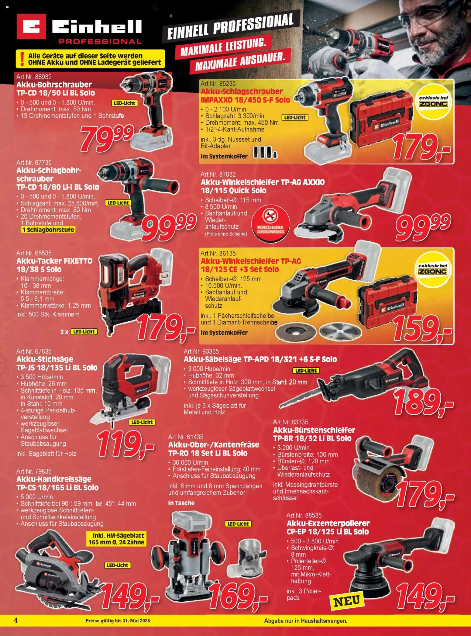 Zgonc Flugblatt Mai I 2026 gültig ab 01.04.2026 | Seite: 4 | Produkte: Tasche