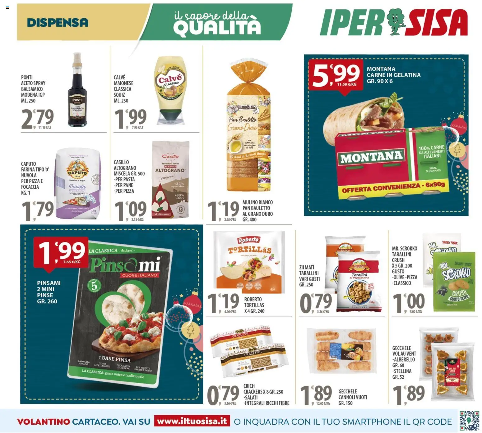 Volantino SISA del 05.12.2025 | Pagina: 13 | Prodotti: Pizza, Focaccia, Tortillas, Aceto