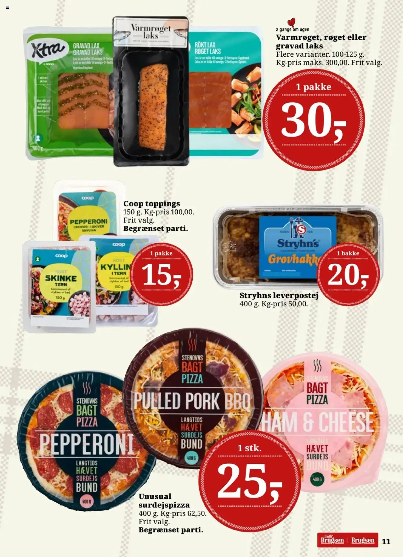 Dagli'Brugsen tilbudsavis – gyldig fra 10.10.2025 | Side: 12 | Produkter: Skinke, Pizza, Leverpostej