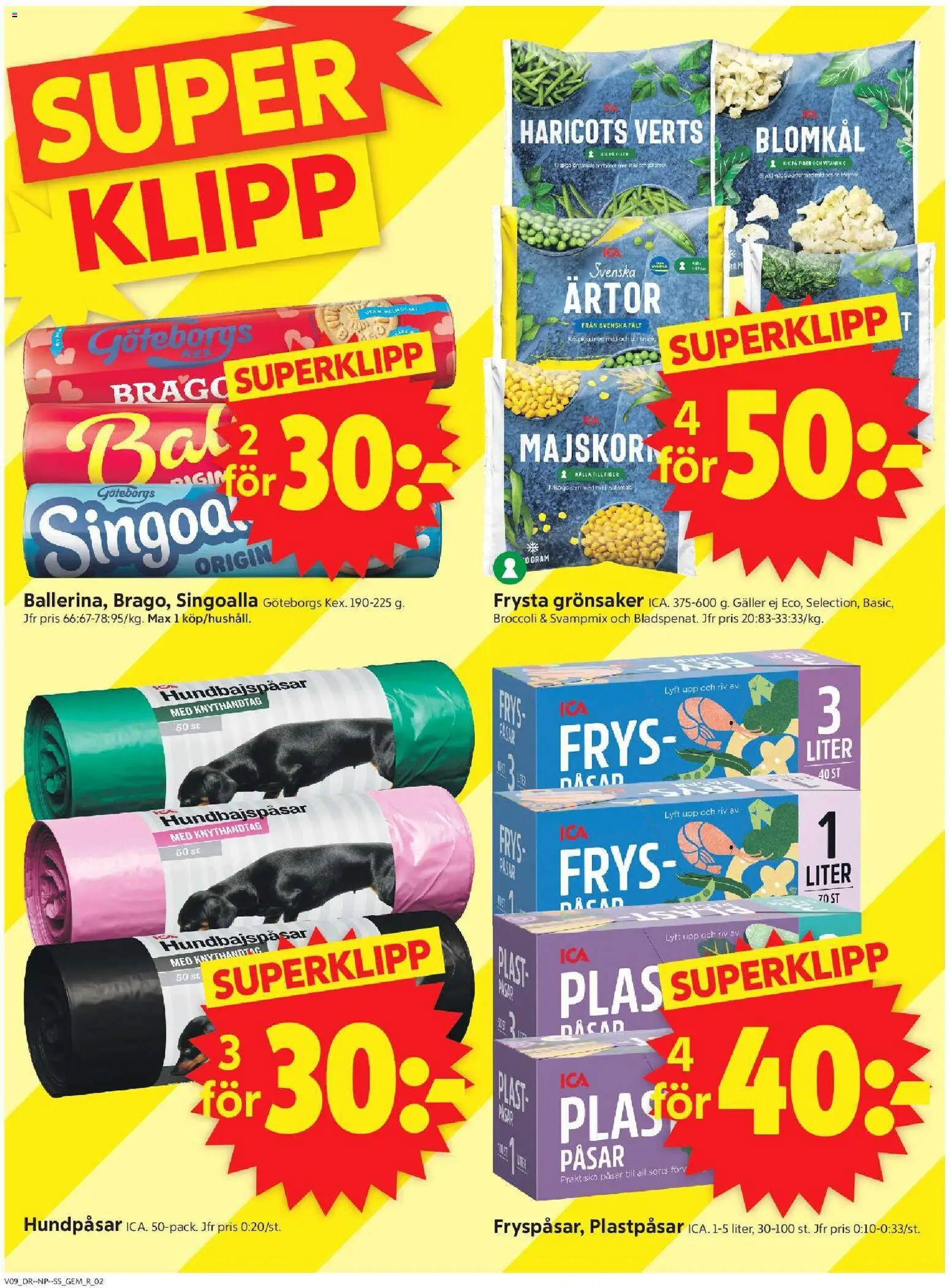 ICA Supermarket reklamblad aktuell från 23.02.2026 | Sida: 2 | Produkter: Singoalla, Galler, Blomkål, Frys