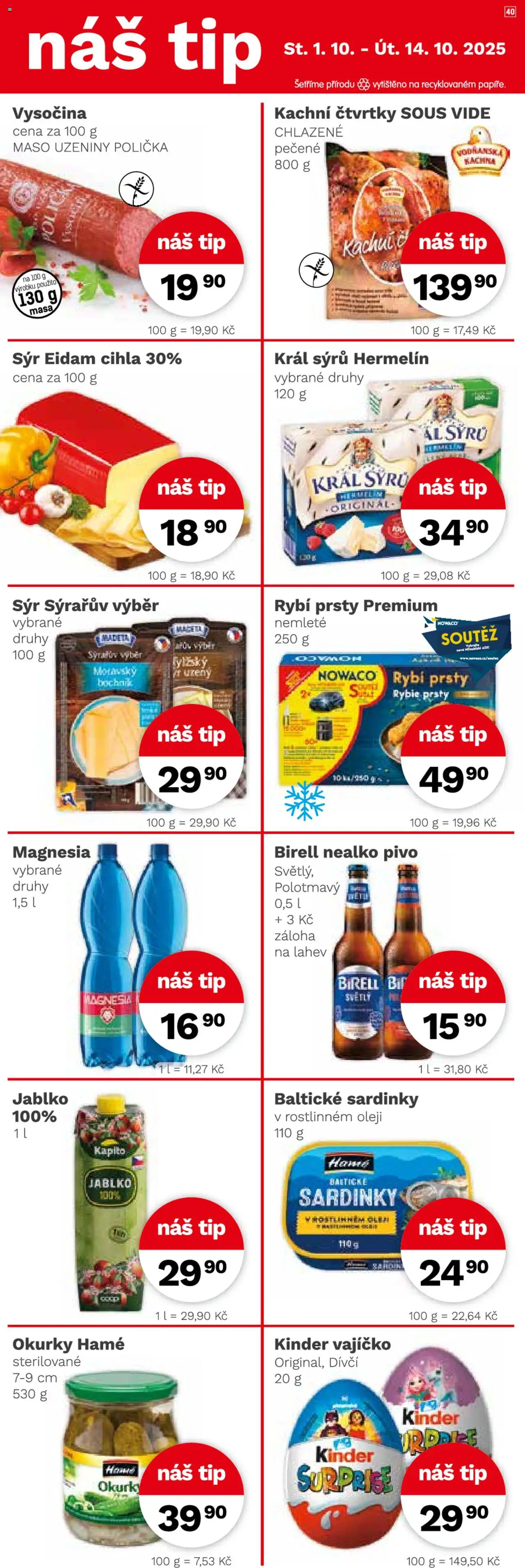 Konzum leták od 01.10.2025 | Strana: 4 | Produkty: Polička, Olej, Okurky, Nealko pivo