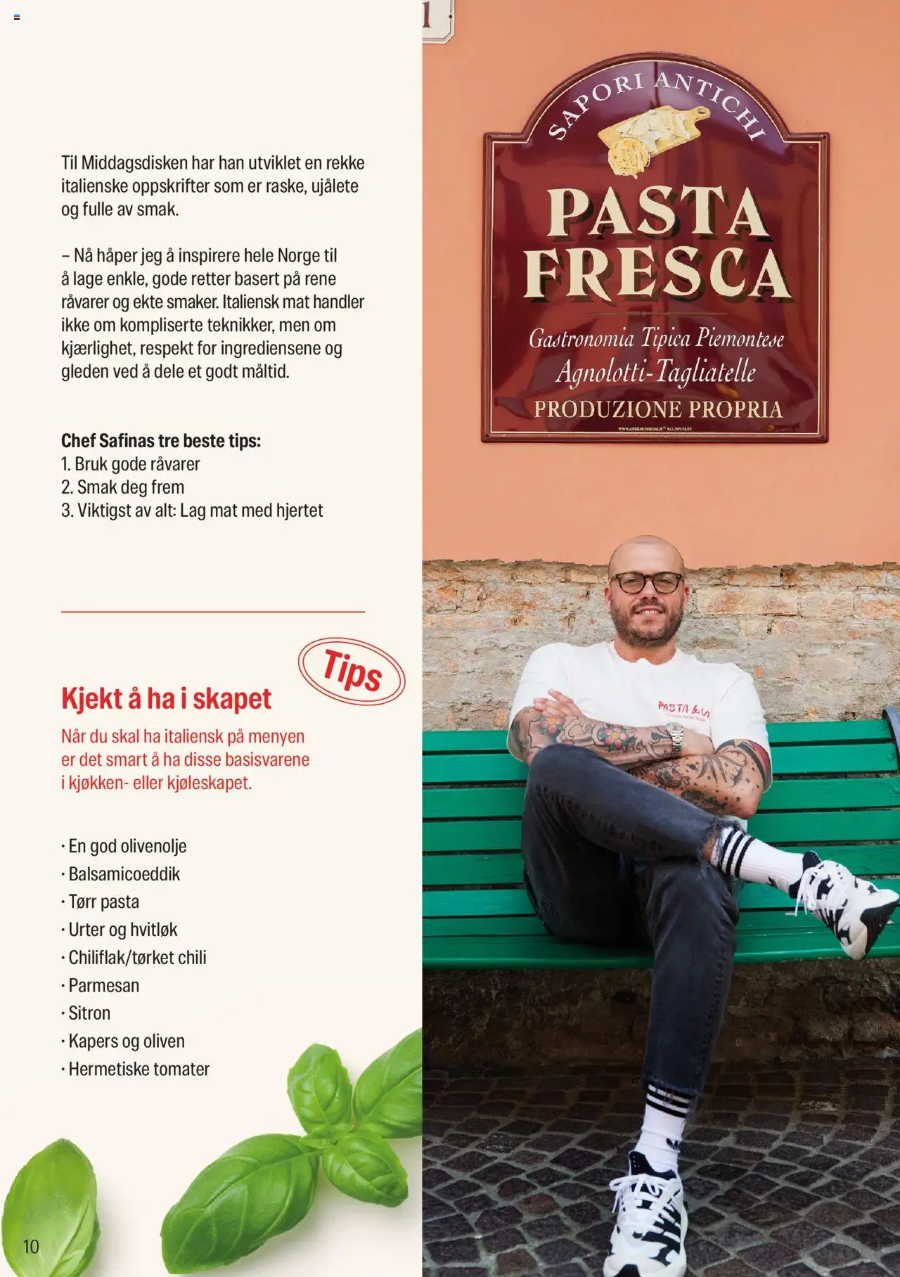 {H1} | Side: 10 | Produkter: Огорожа, Tomater, Pasta, Sitron