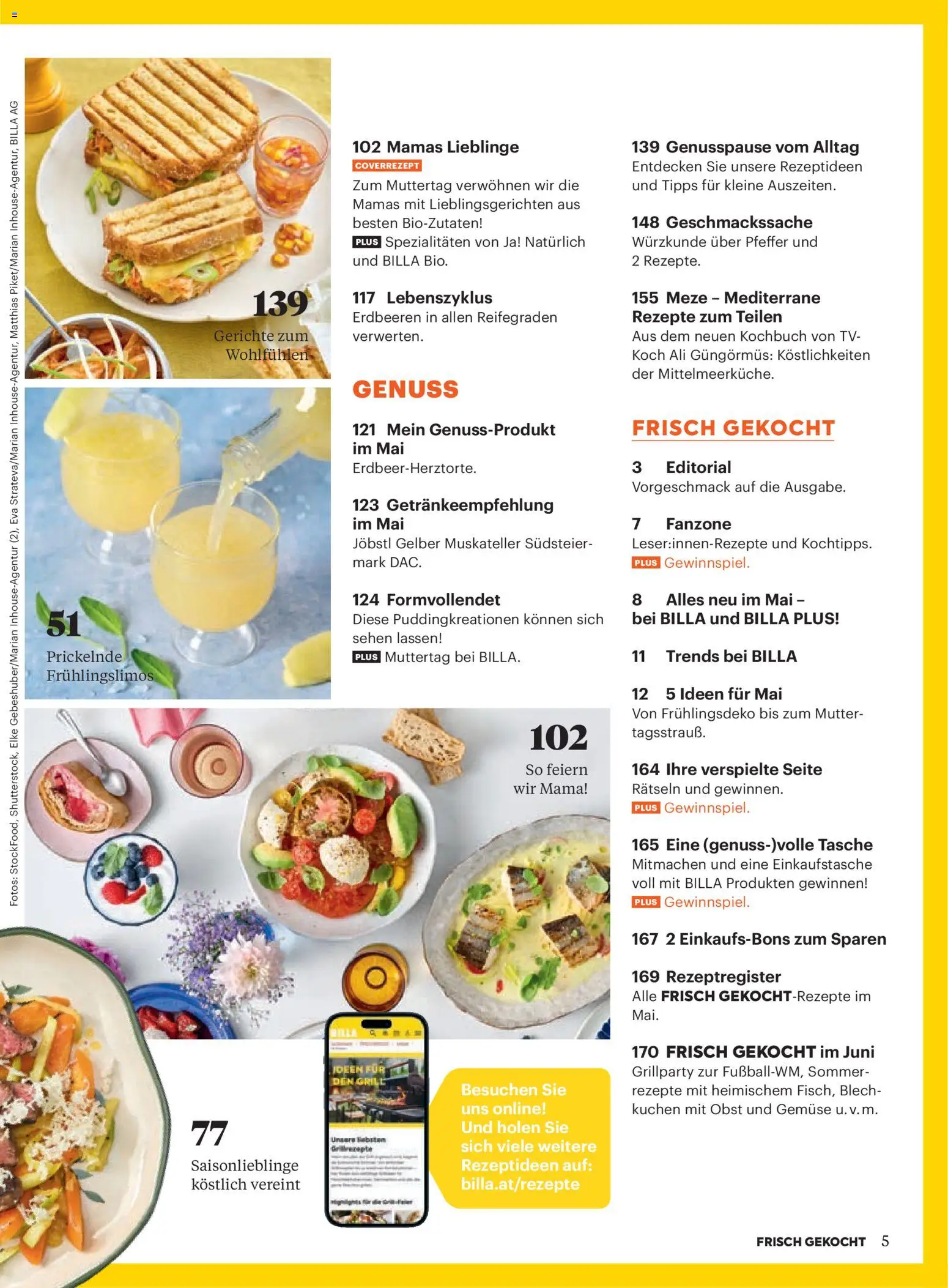 Billa Frisch Gekocht gültig ab 01.05.2026 | Seite: 5 | Produkte: Erdbeeren, Obst, Pfeffer, Tasche