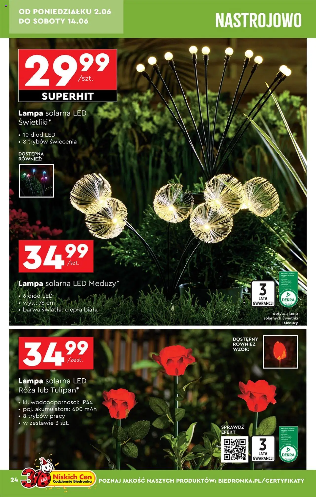 Biedronka gazetka - Okazje tygodnia od 31.05.2025 | Strona: 26 | Produkty: Lampa solarna, Lampa