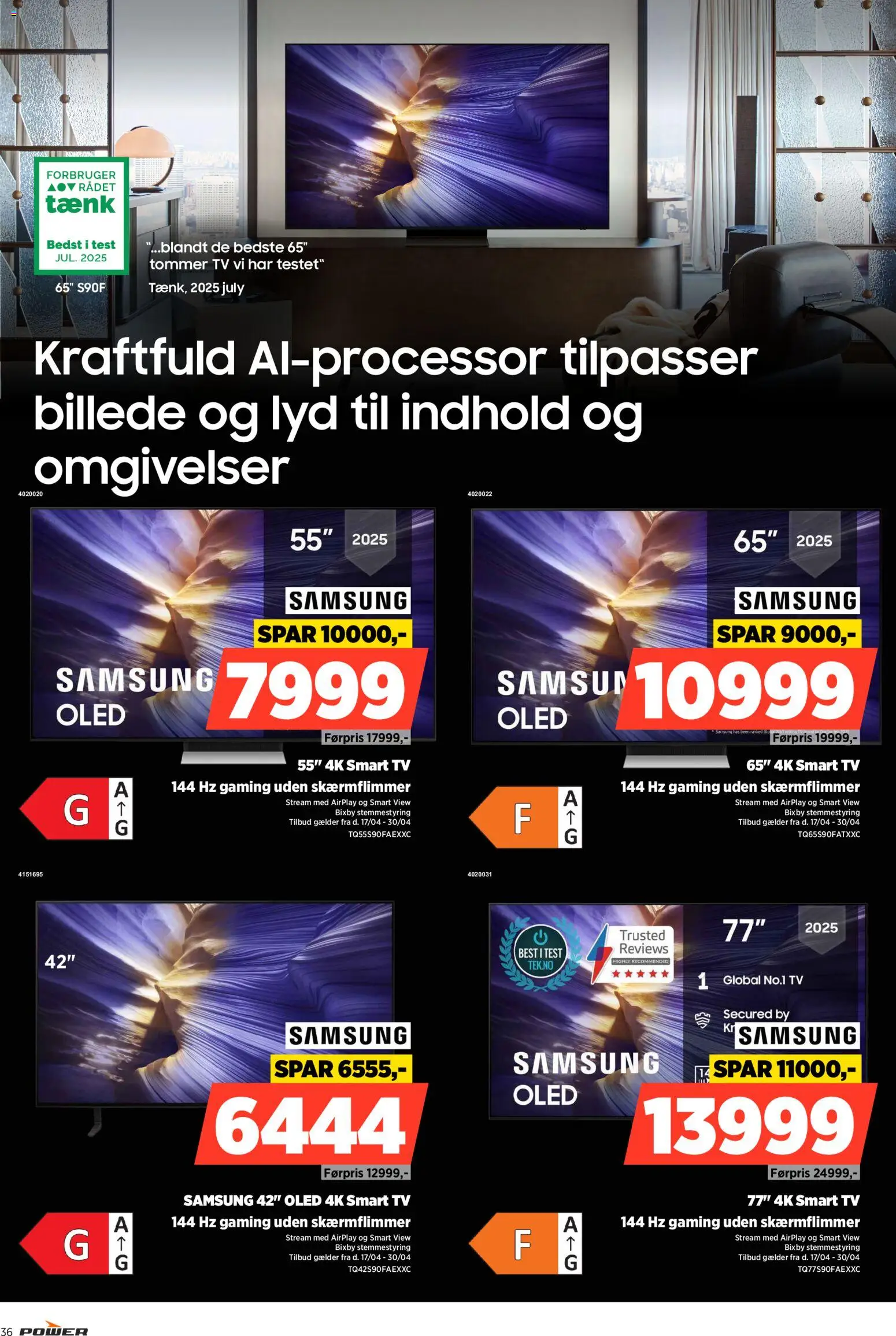 Power tilbudsavis – gyldig fra 17.04.2026 | Side: 36 | Produkter: Smart TV, TV, Lyd