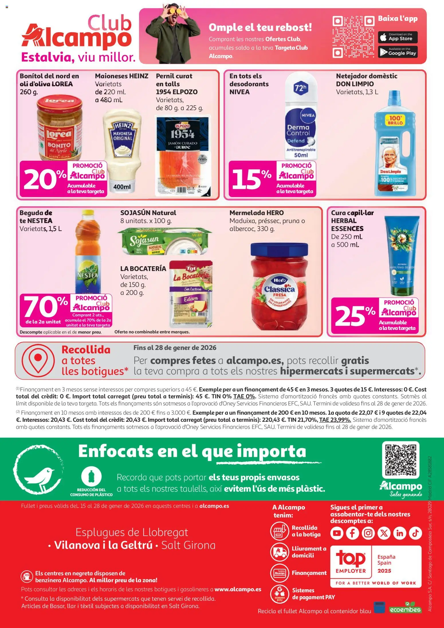 Alcampo - HP Catalan  │ válido desde el 15.01.2026 | Página: 16 | Productos: Aceite, Jamón, Té, Οθόνη προβολής