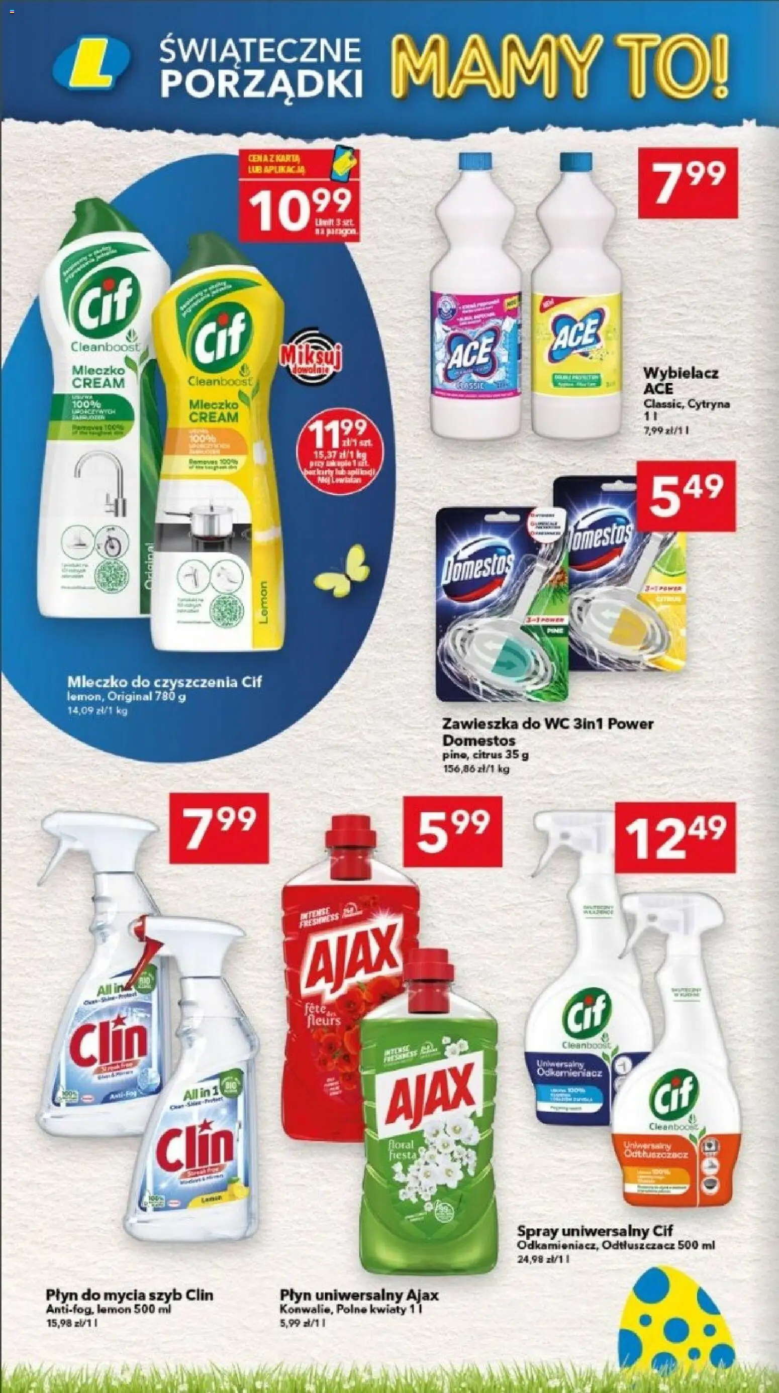 Lewiatan gazetka - Legnica od 12.03.2026 | Strona: 14 | Produkty: Cytryna, Płyn do mycia szyb, Domestos, Kwiaty