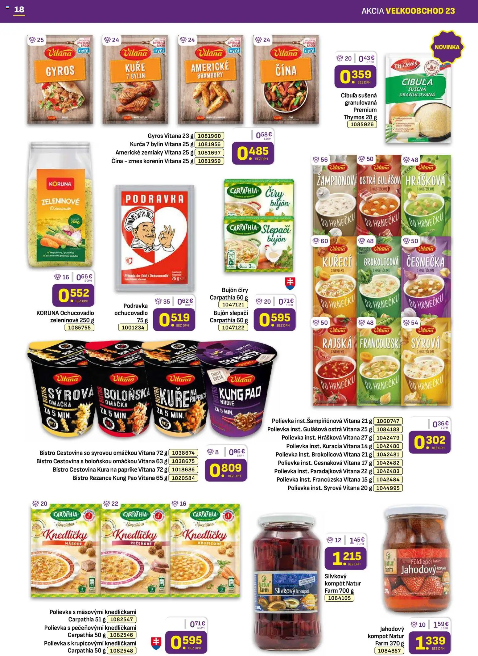 Nové Libex akcie – leták je platný od 17.11.2025 | Strana: 18 | Produkty: Bujón, Zemiaky, Cibuľa, Omáčka