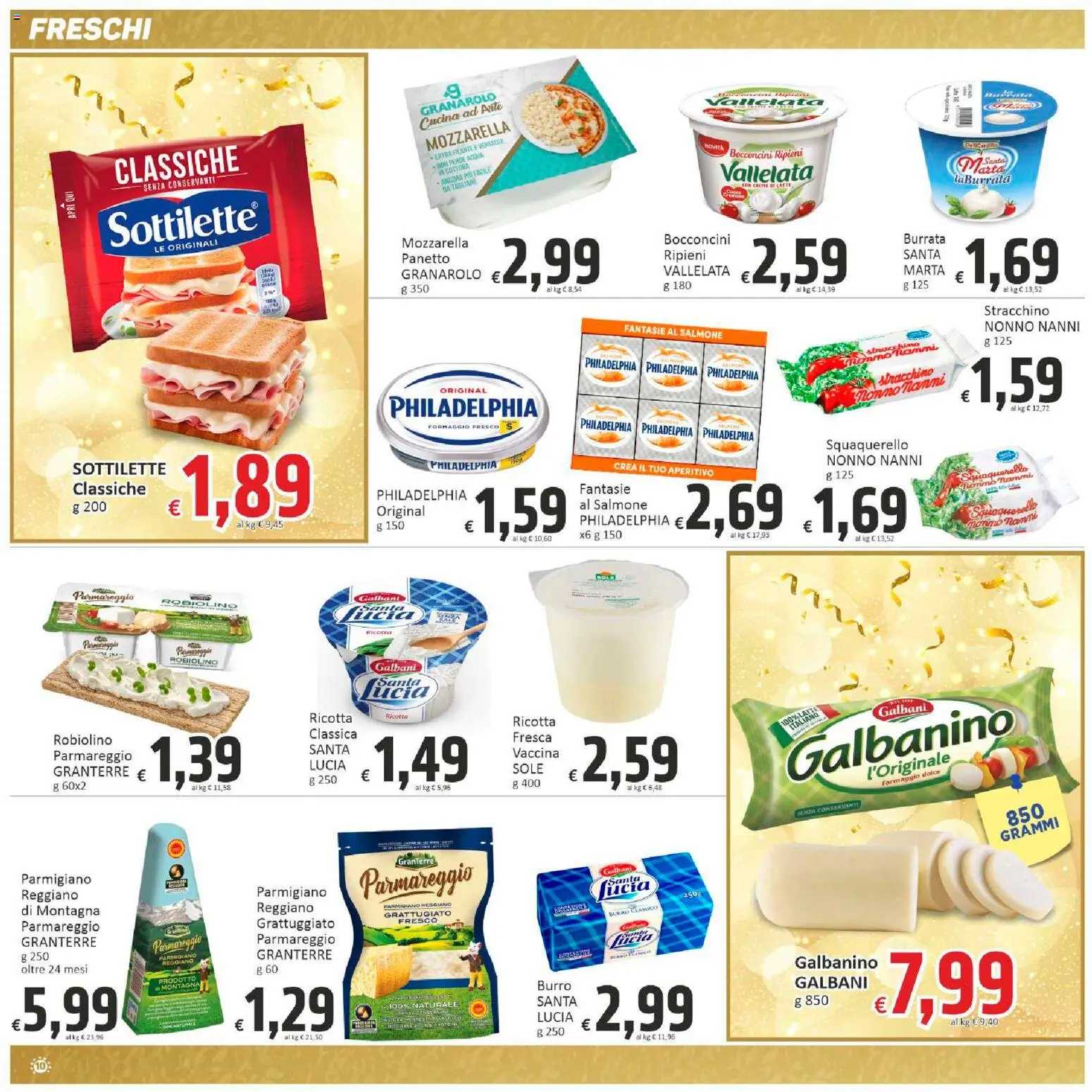 Volantino Paghi Poco del 27.12.2025 | Pagina: 10 | Prodotti: Salmone, Acqua, Stracchino, Aperitivo