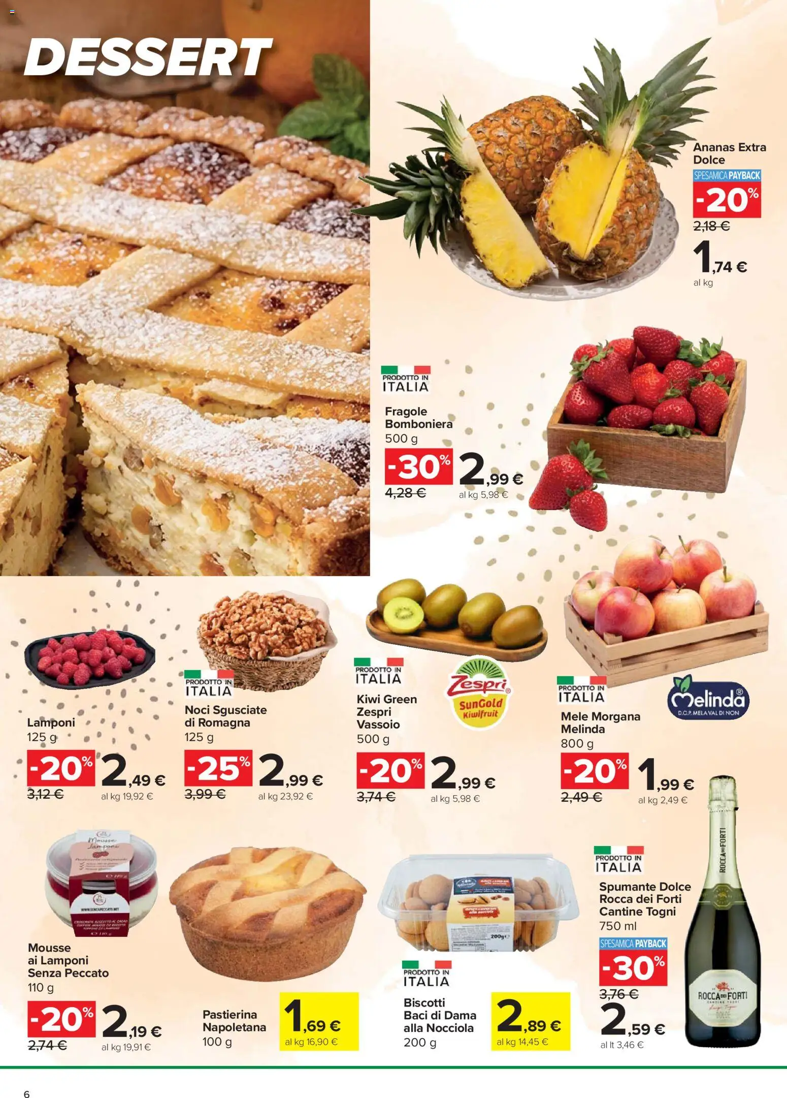 Volantino Carrefour del 24.03.2026 | Pagina: 6 | Prodotti: Mele, Fragole, Kiwi, Noci