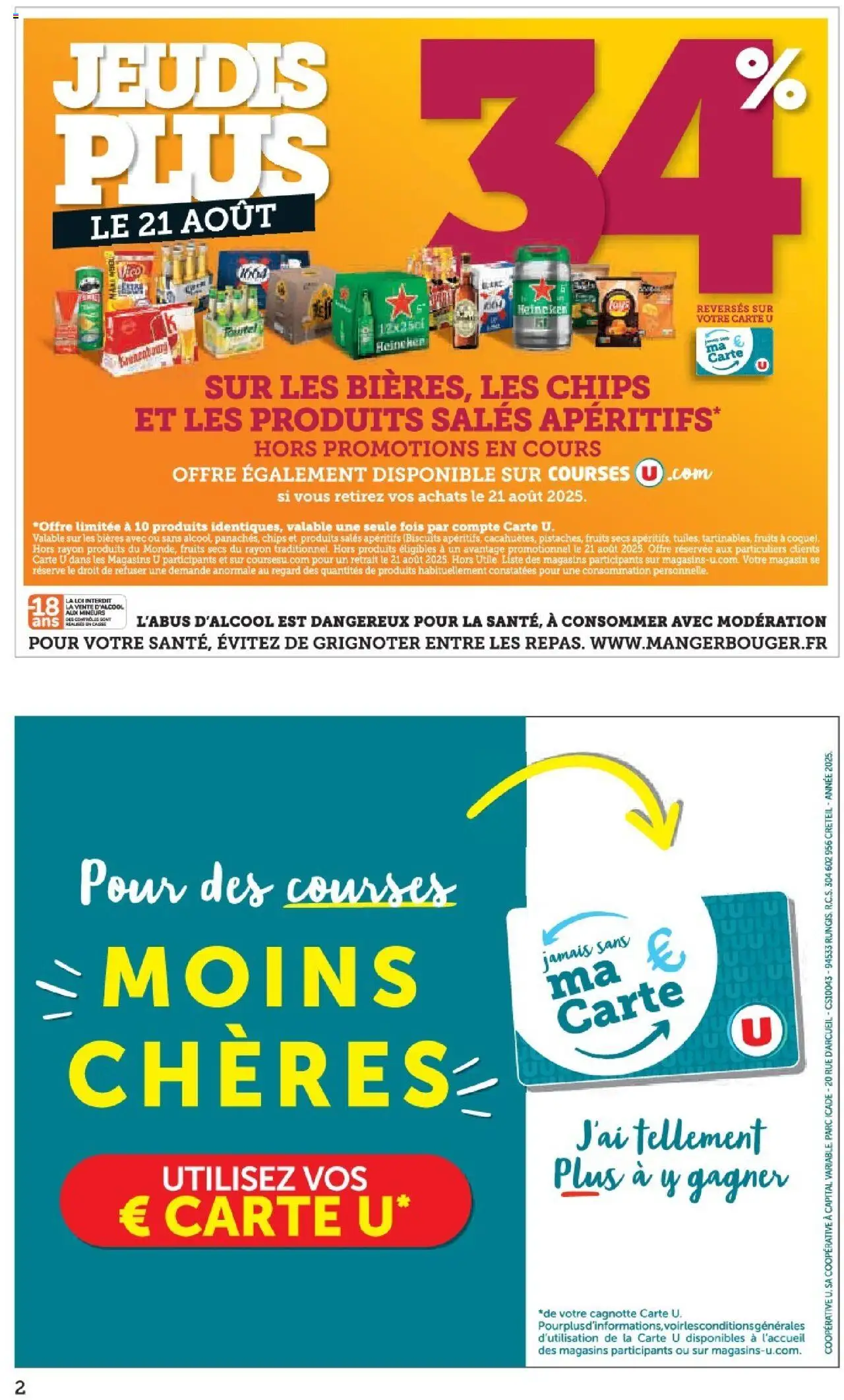  | Page: 2 | Produits: Heineken, Chips, Biscuits, Fruits secs