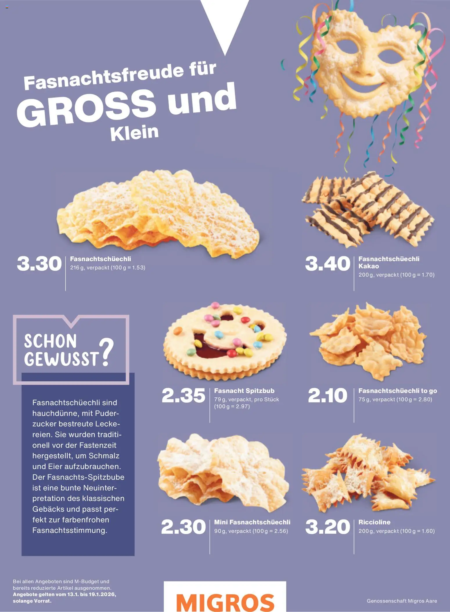 Migros Magazin – gültig ab 12.01.2026 | Seite: 36 | Produkte: Puder, Eier, Zucker
