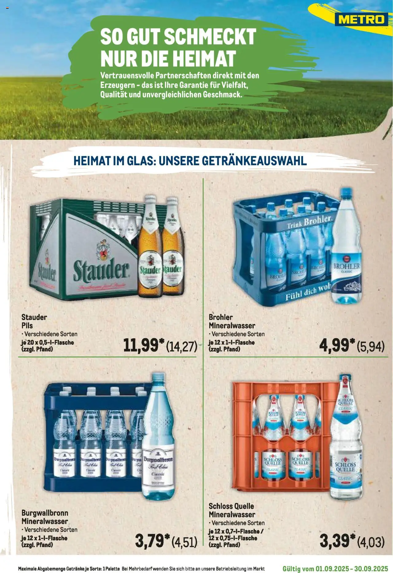 Metro Regionaler Flyer - gültig ab dem 01.09.2025 | Seite: 21 | Produkte: Pils, Mineralwasser