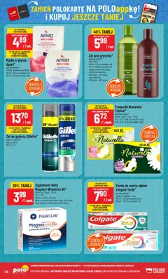 POLOmarket Gazetka od 09.07.2025 | Strona: 56 | Produkty: Gillette, Mydło w płynie, Podpaski, Mydło