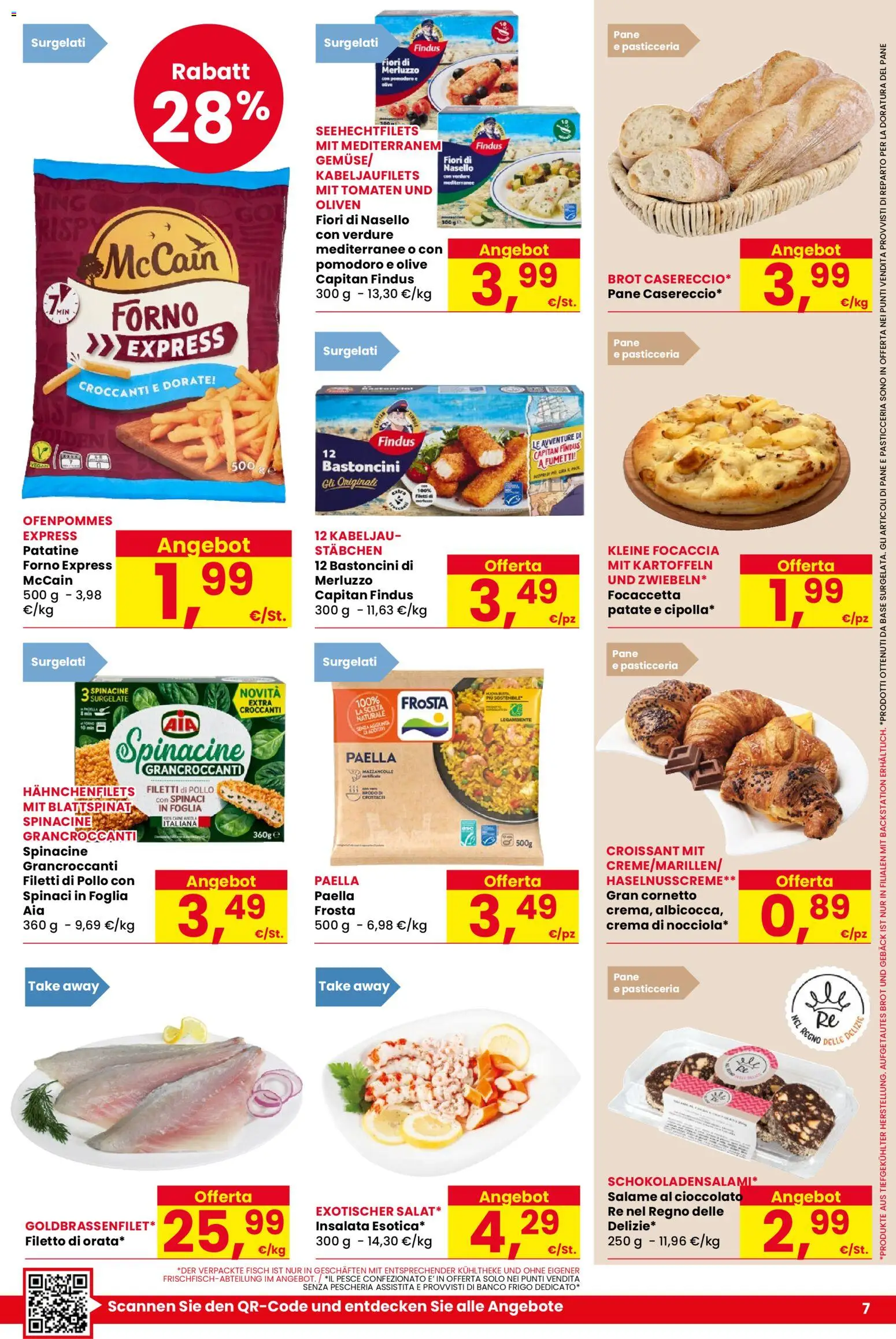 Volantino Despar del 09.04.2026 | Pagina: 7 | Prodotti: Insalata, Pomodoro, Olive, Spinaci