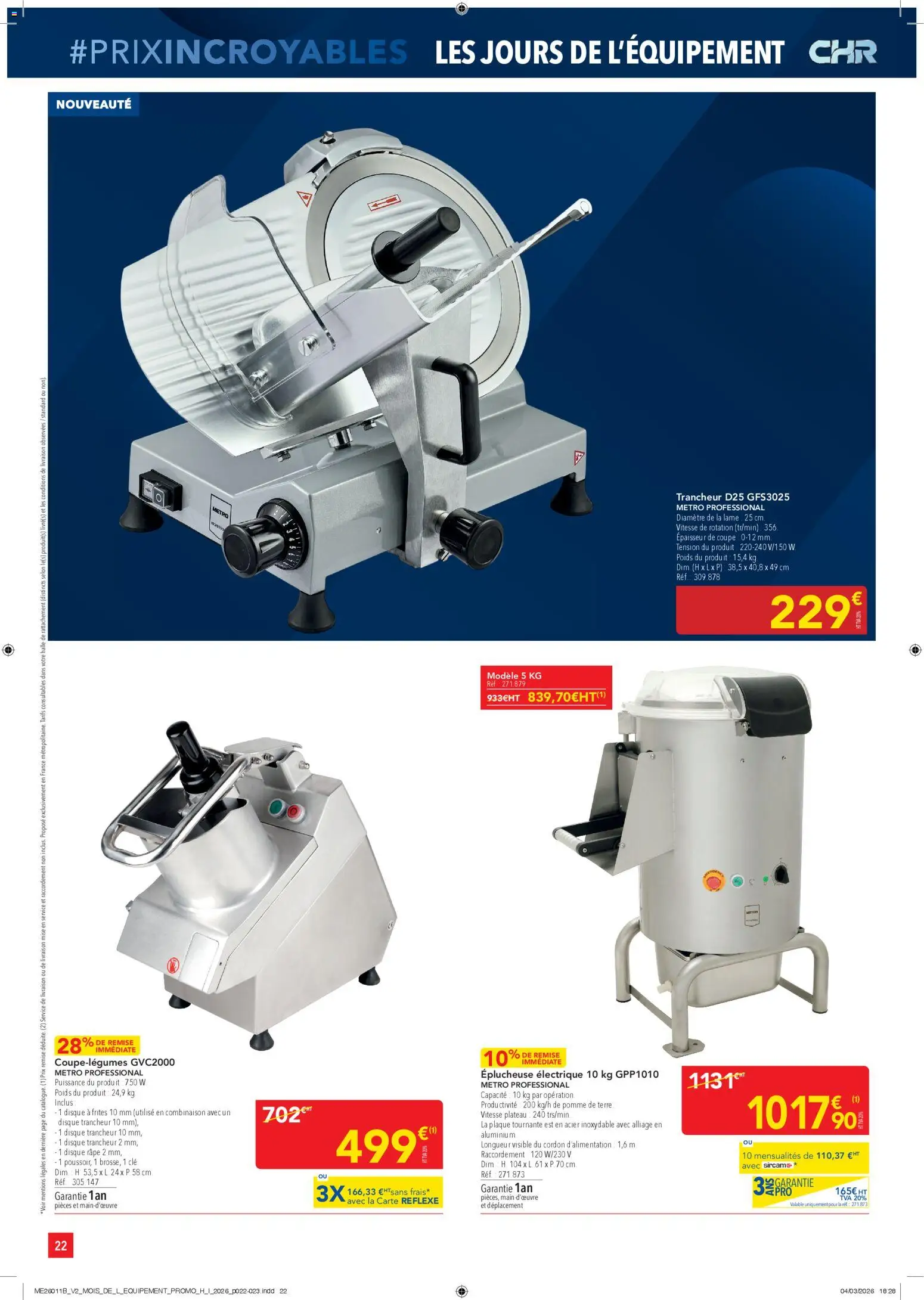 {H1} | Page: 22 | Produits: Pomme, Plateau, Frites, Combinaison