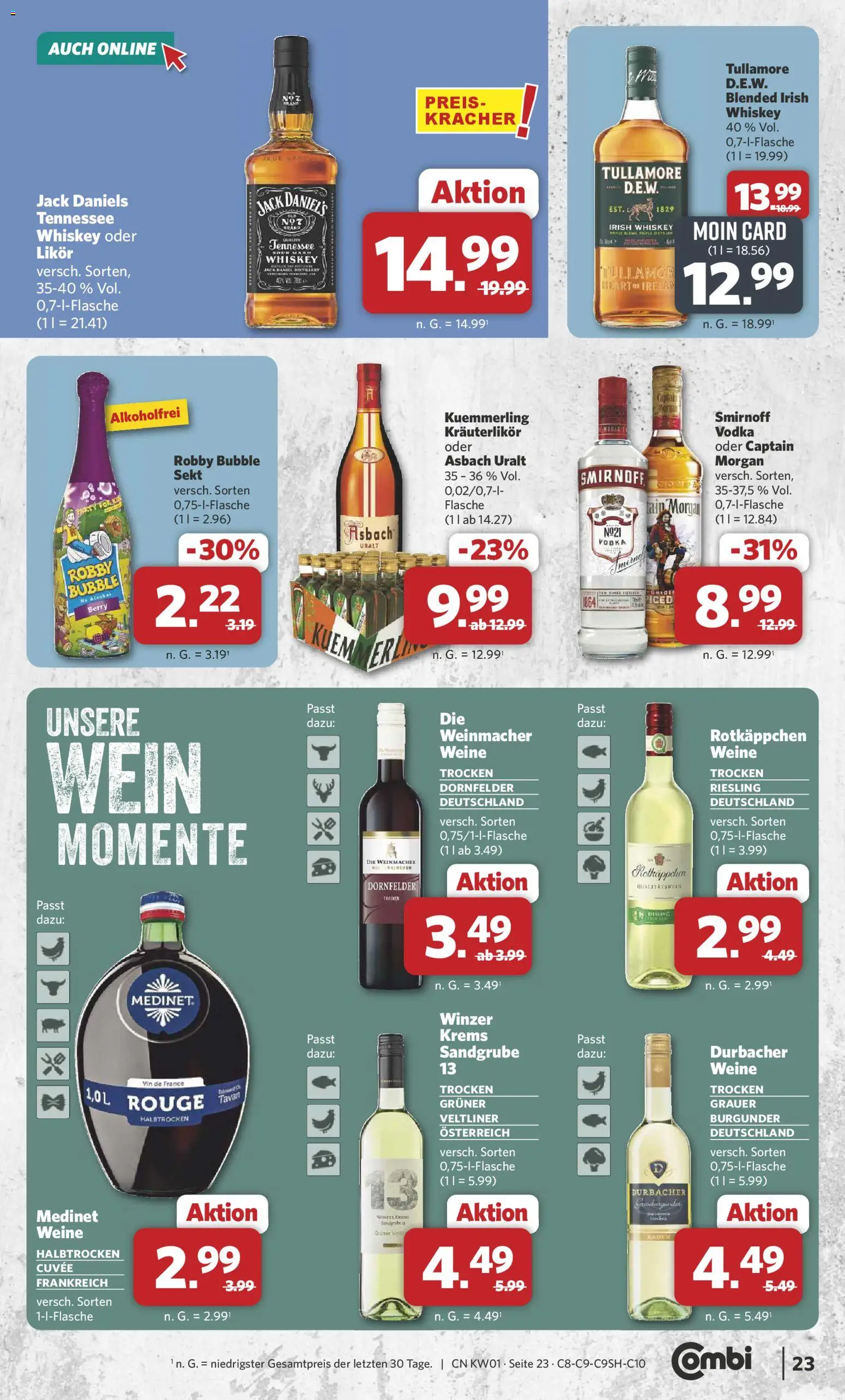 Combi Prospekt 	 – gültig ab 29.12.2025 | Seite: 25 | Produkte: Jack Daniel's, Rouge, Kuemmerling, Asbach