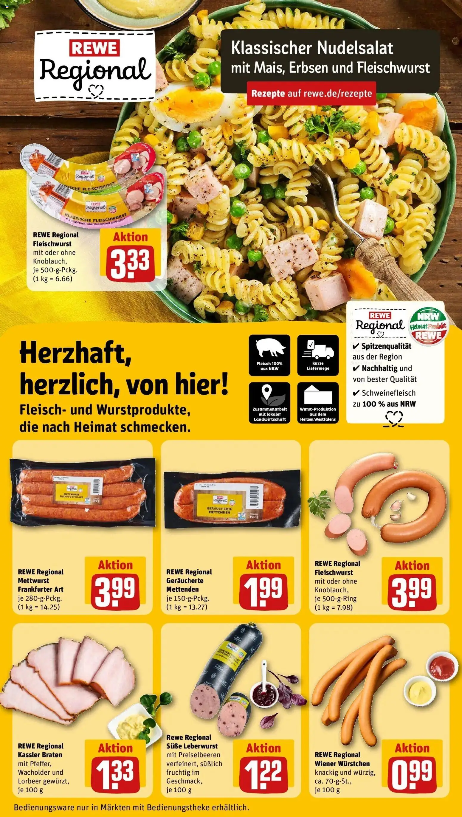 Rewe Prospekt Münster	 – gültig ab 02.03.2026 | Seite: 7 | Produkte: Wiener wurstchen, Knoblauch, Schweinefleisch, Fleisch
