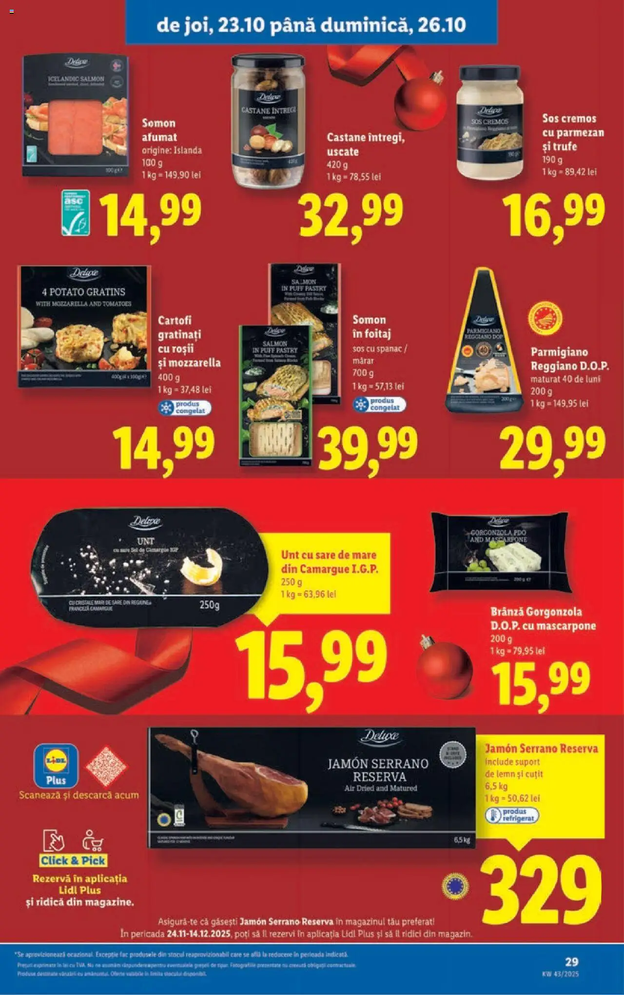 Noul catalog Lidl – valabil de la 20.10.2025 | Pagină: 29 | Produse: Unt, Gorgonzola, Mascarpone, Sare