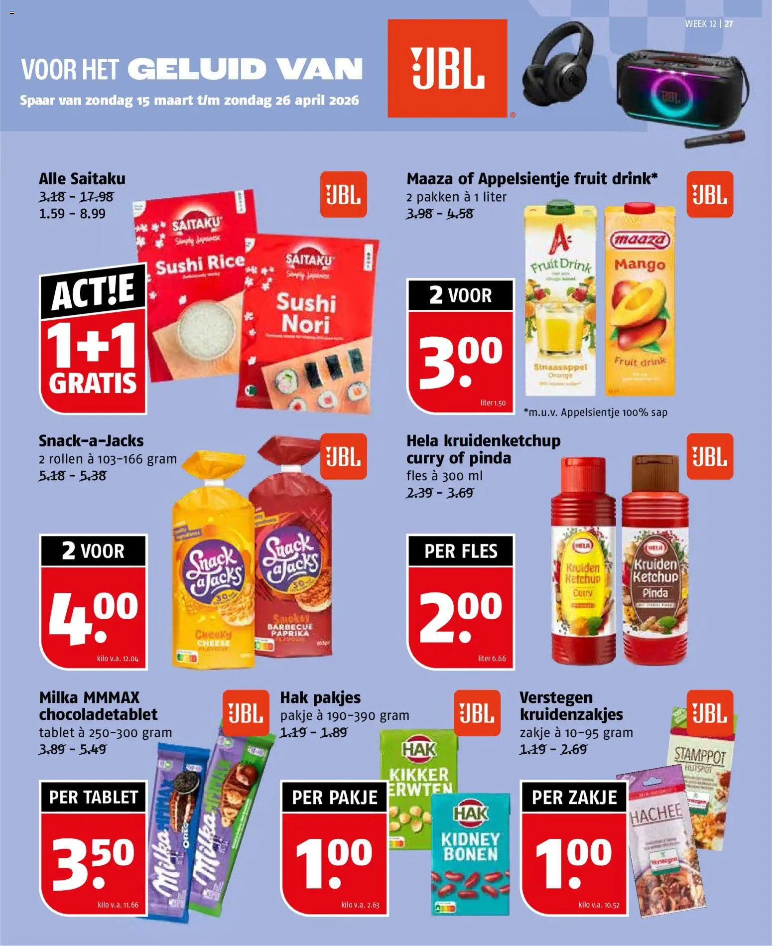 {H1} | Pagina: 27 | Producten: Sap, Tablet, Geluid, Fruit