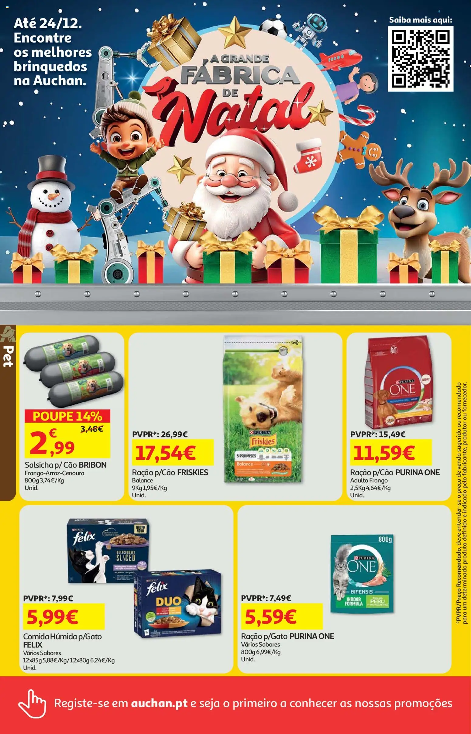 Auchan folheto │ válido de 13.11.2025 | Página: 16 | Produtos: Purina one, Frango, Peru, Salsicha