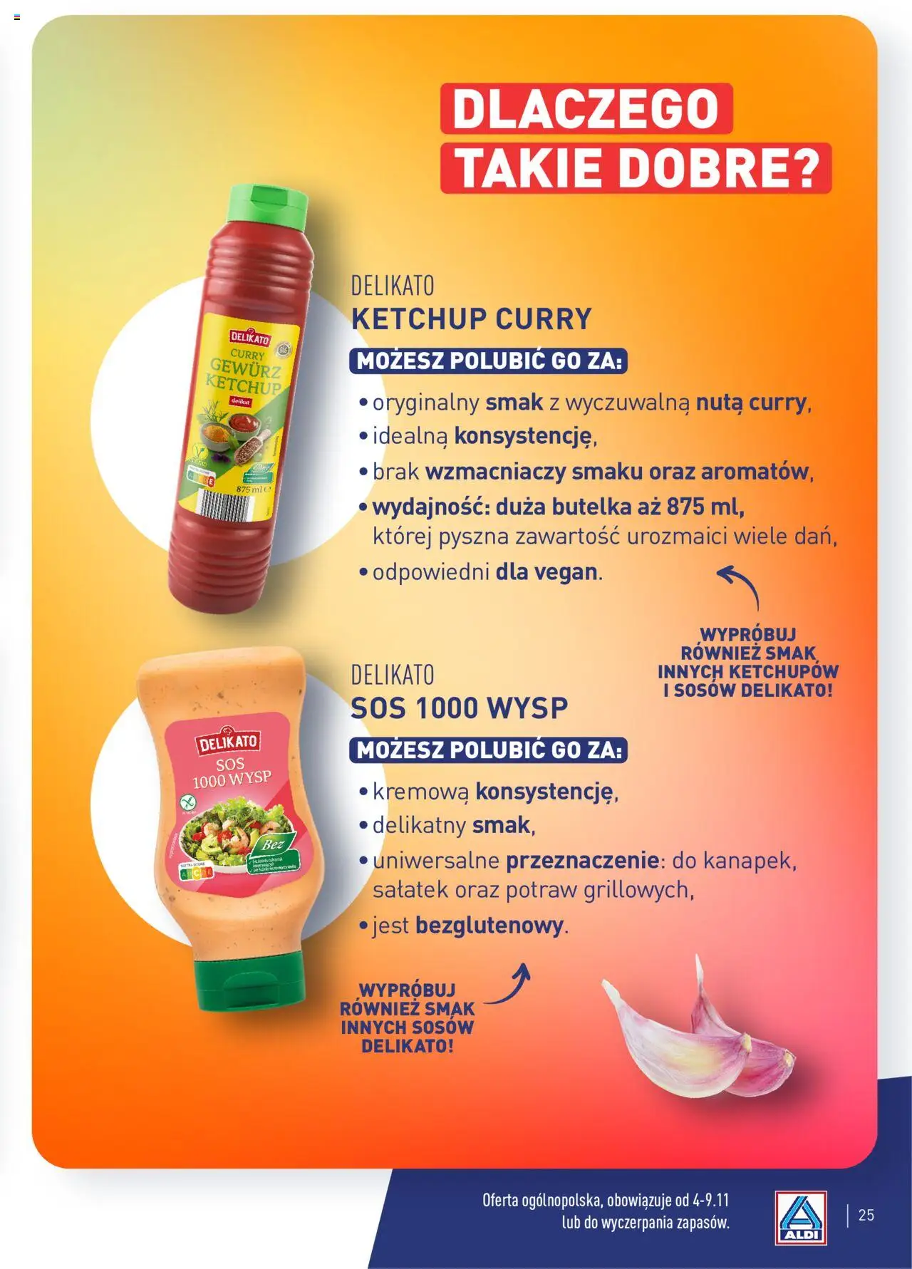 Aldi Gazetka - Wielki test od 04.11.2024 | Strona: 25 | Produkty: Curry, Ketchup, Sos
